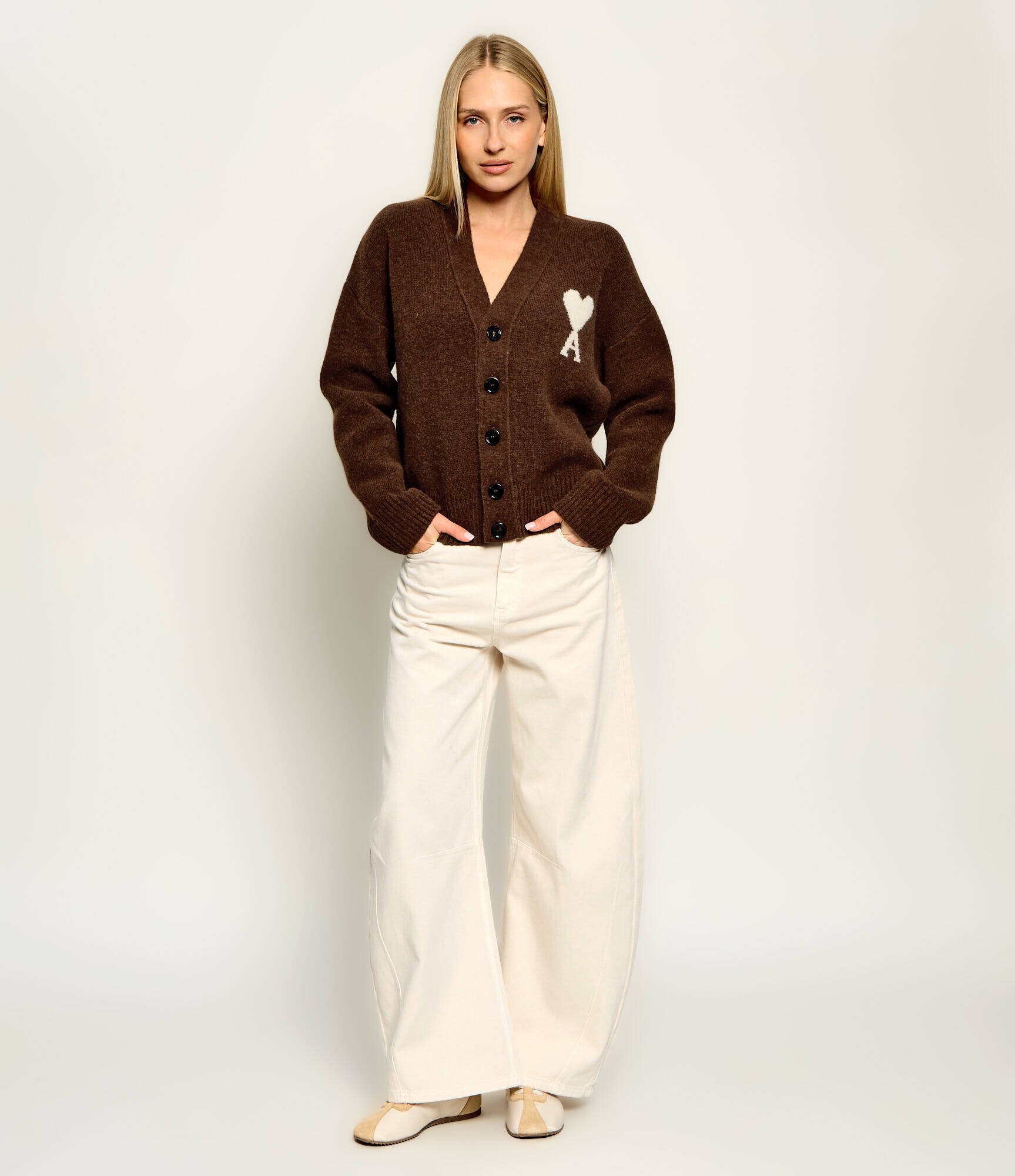 AMI Paris De lână cardigan | Classic fit