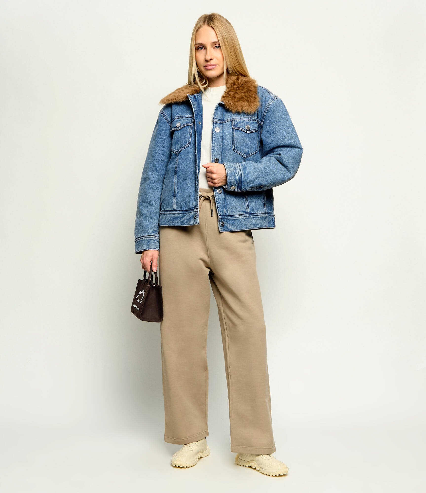 AMI Paris Geacă de blug cu adaos de lână | Classic fit | shearling