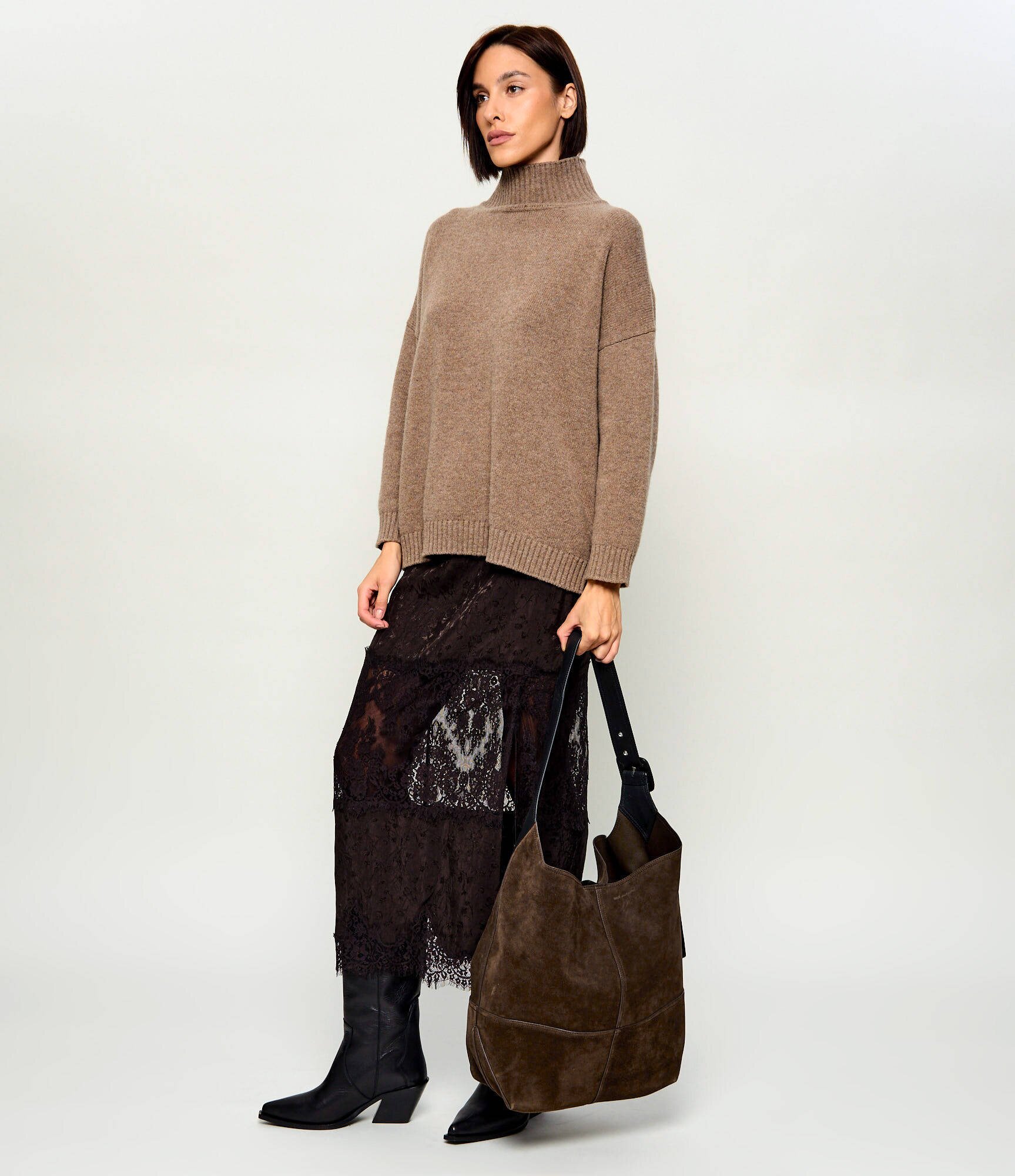 AMI Paris Geantă shopper Etienne | piele întoarsă