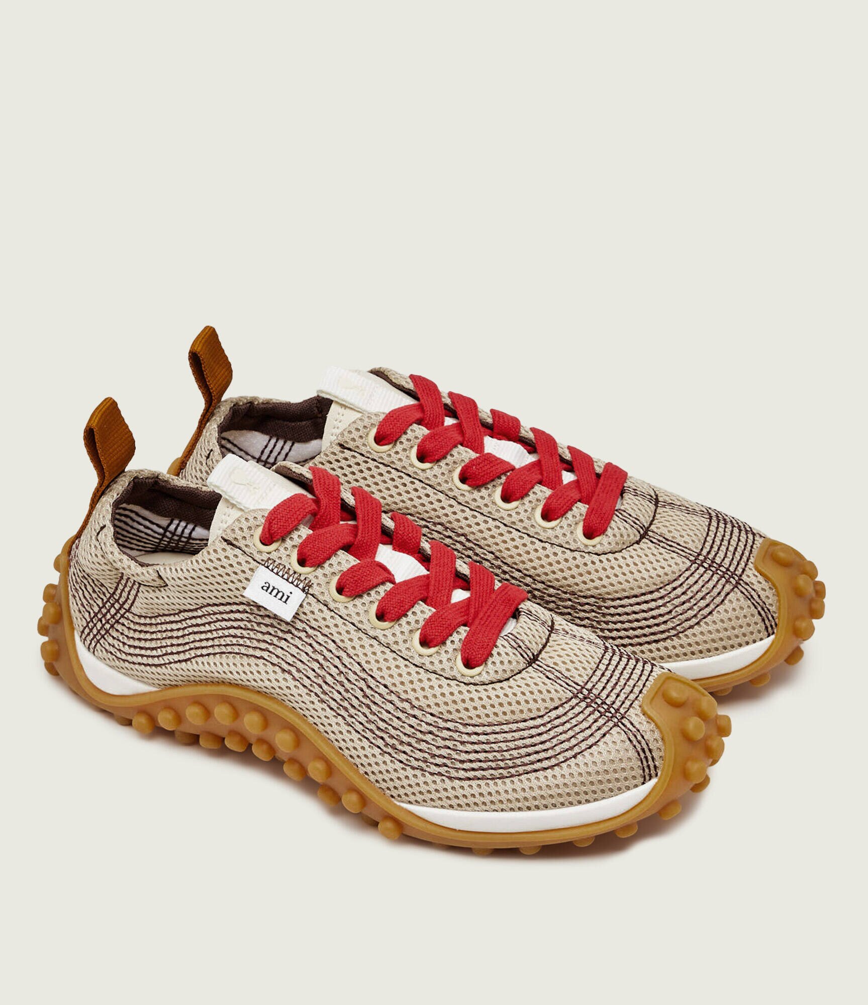 AMI Paris Sneakers Mirage cu adaos de piele