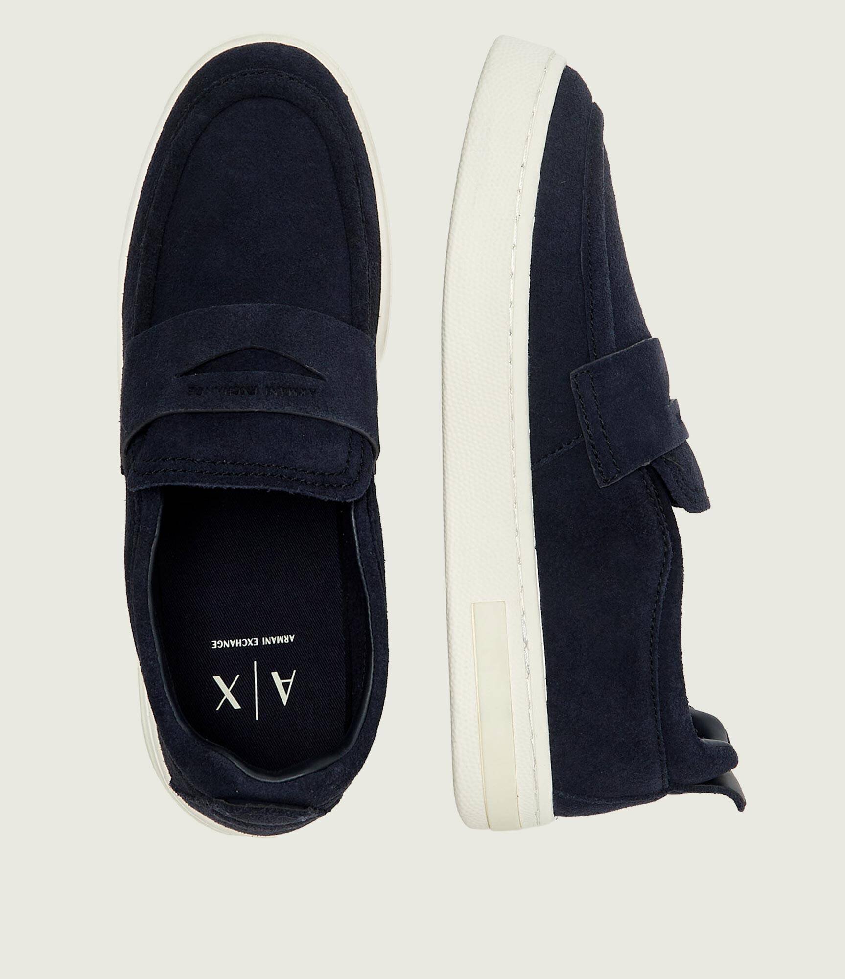 Armani Exchange Pantofi loafer | piele întoarsă