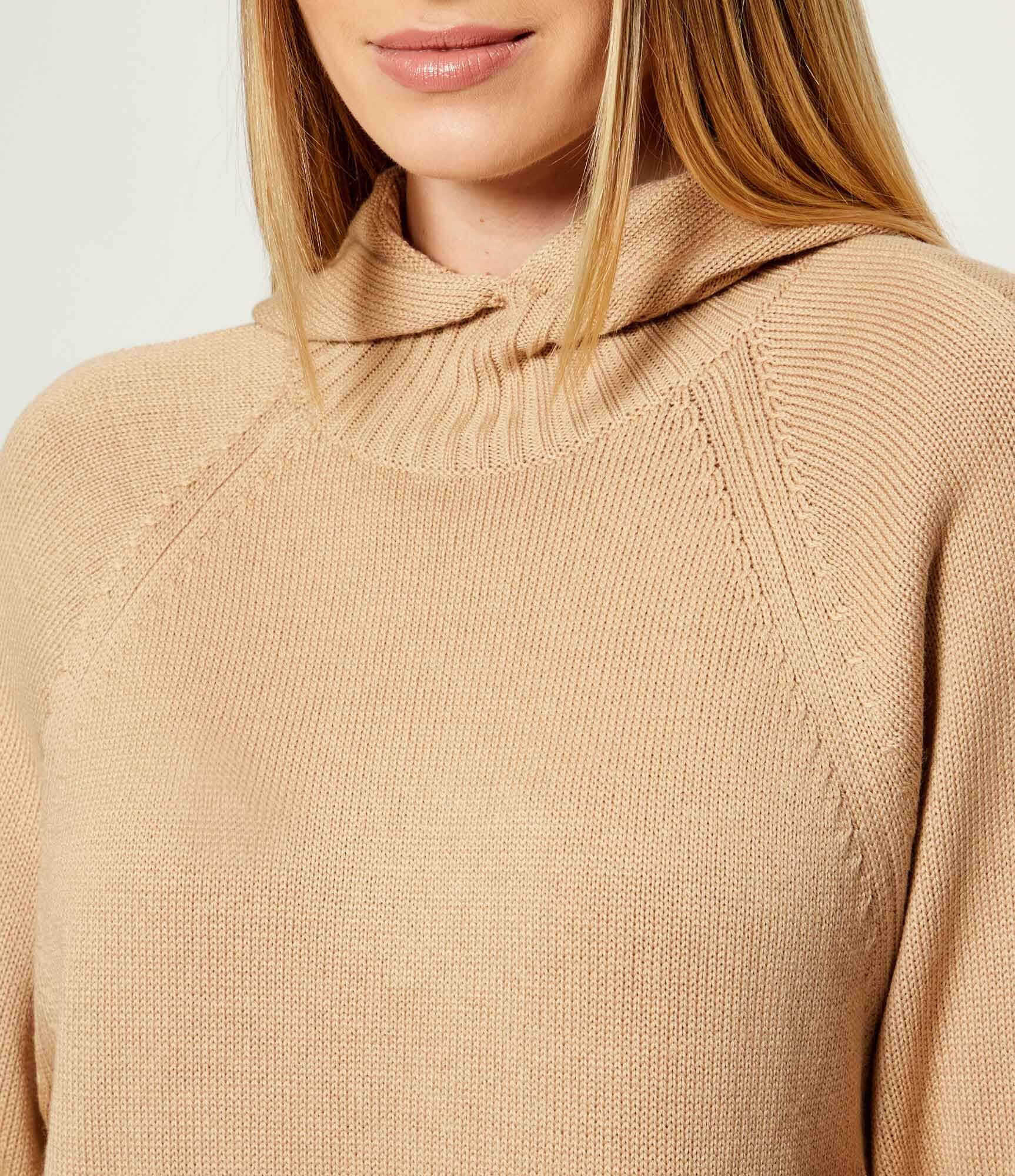 Armani Exchange Pulover | Cropped Fit cu adaos de lână