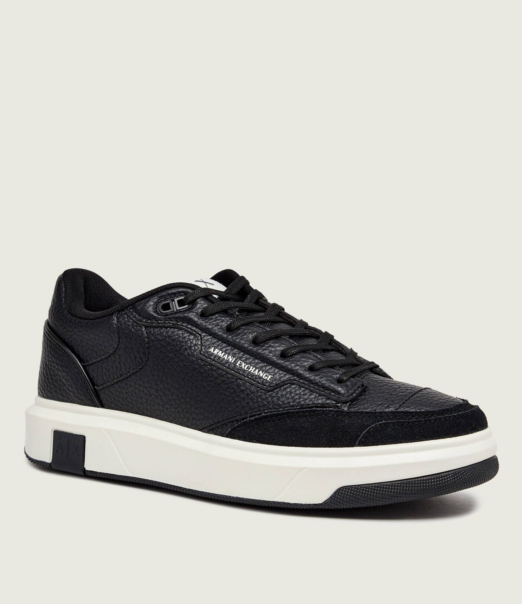 Armani Exchange Sneakers cu adaos de piele
