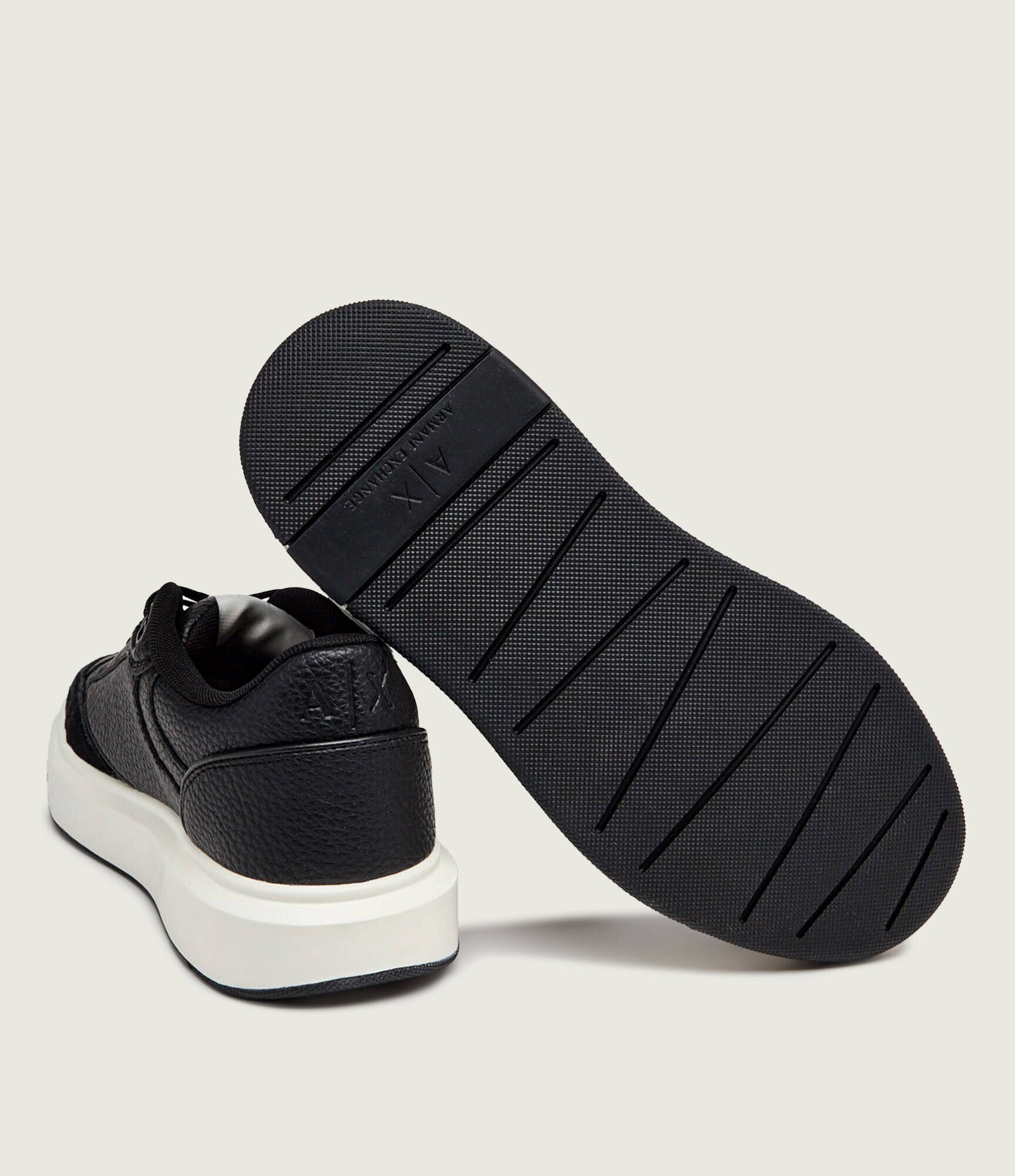 Armani Exchange Sneakers cu adaos de piele