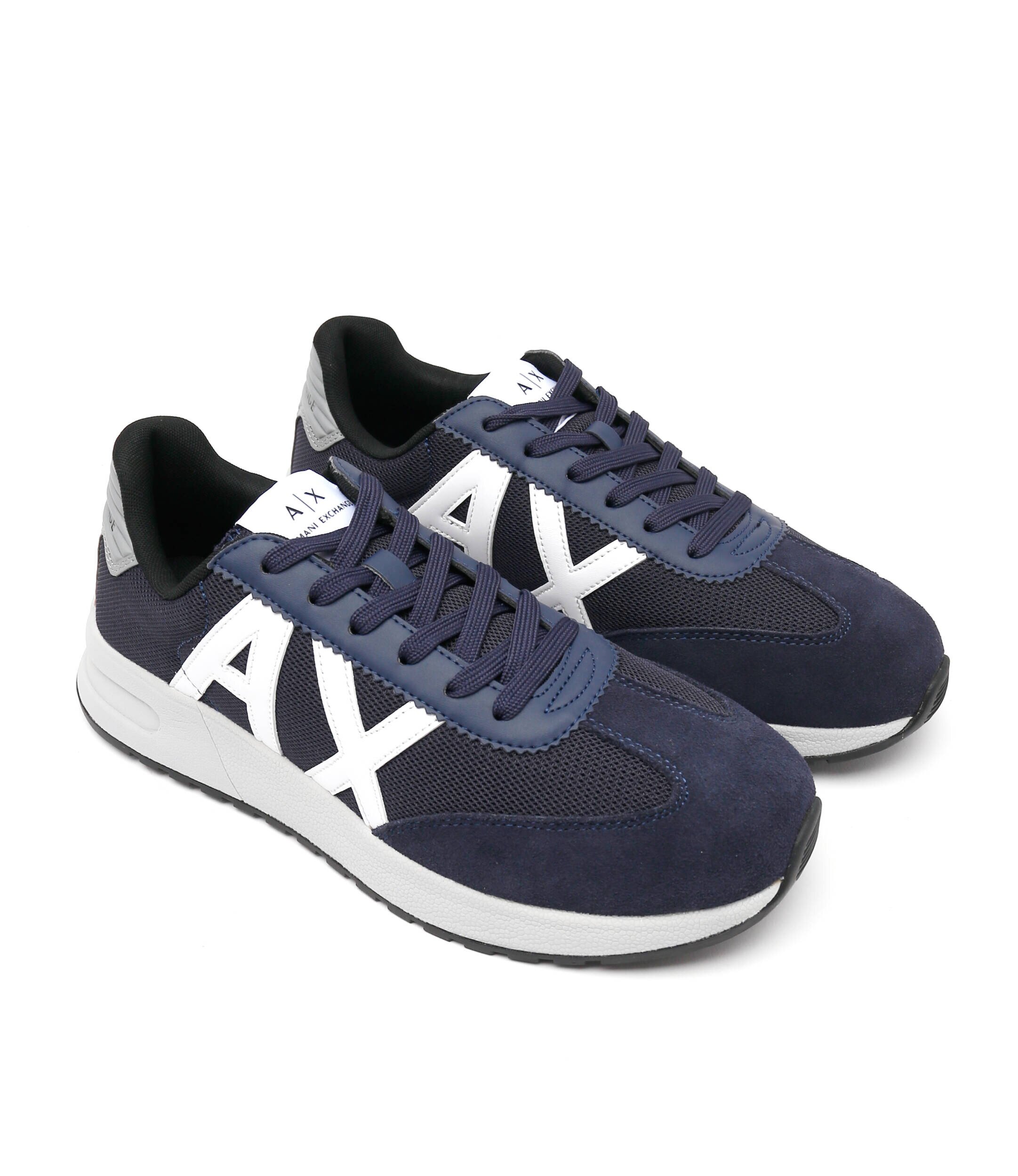 Armani Exchange Sneakers cu adaos de piele
