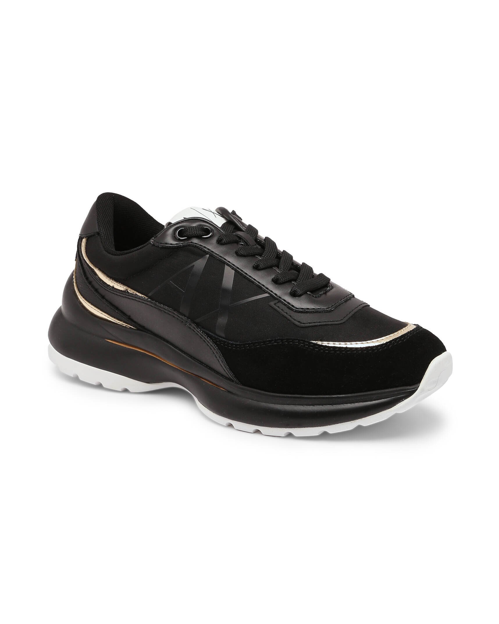 Armani Exchange Sneakers cu adaos de piele