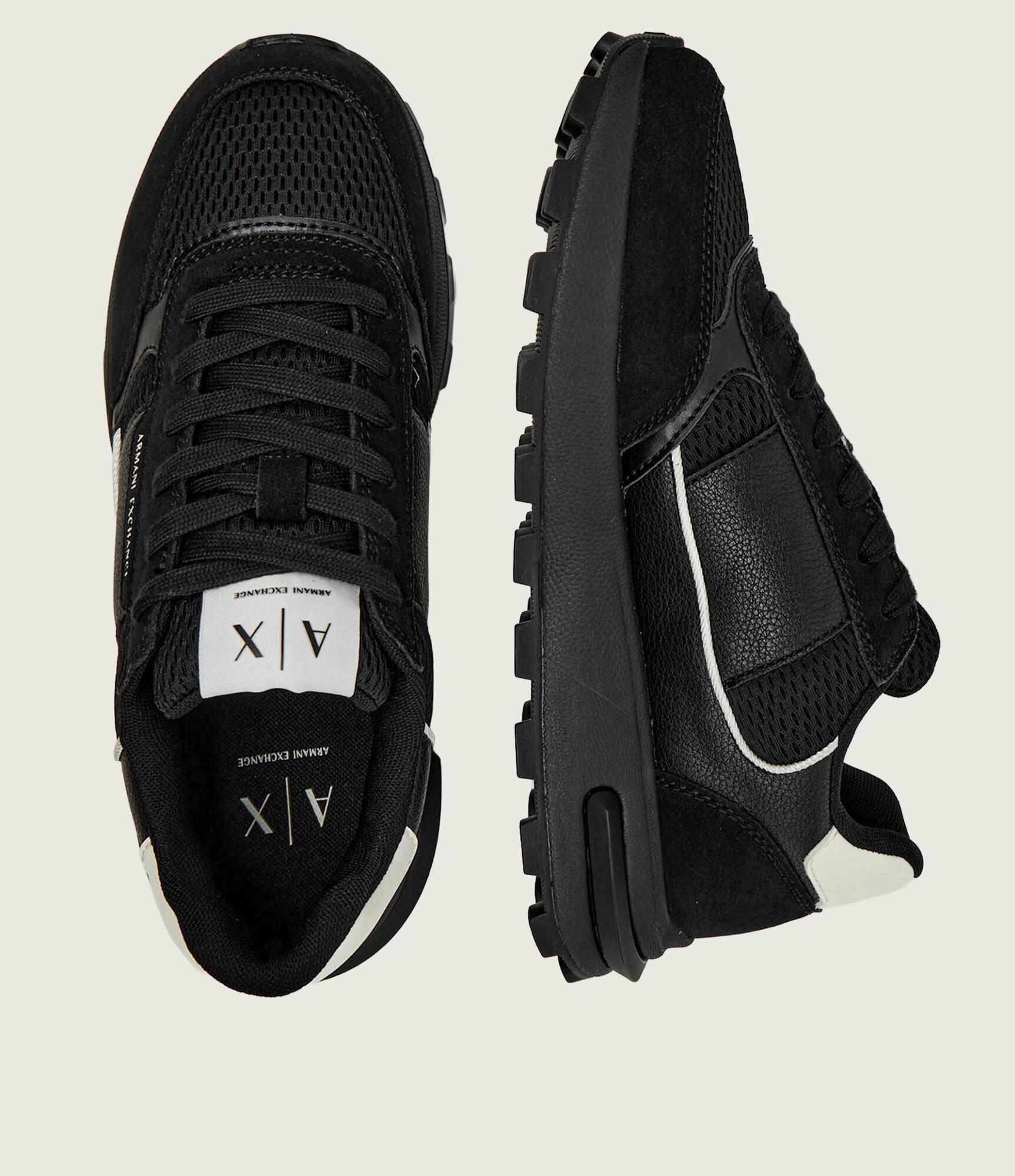 Armani Exchange Sneakers cu adaos de piele