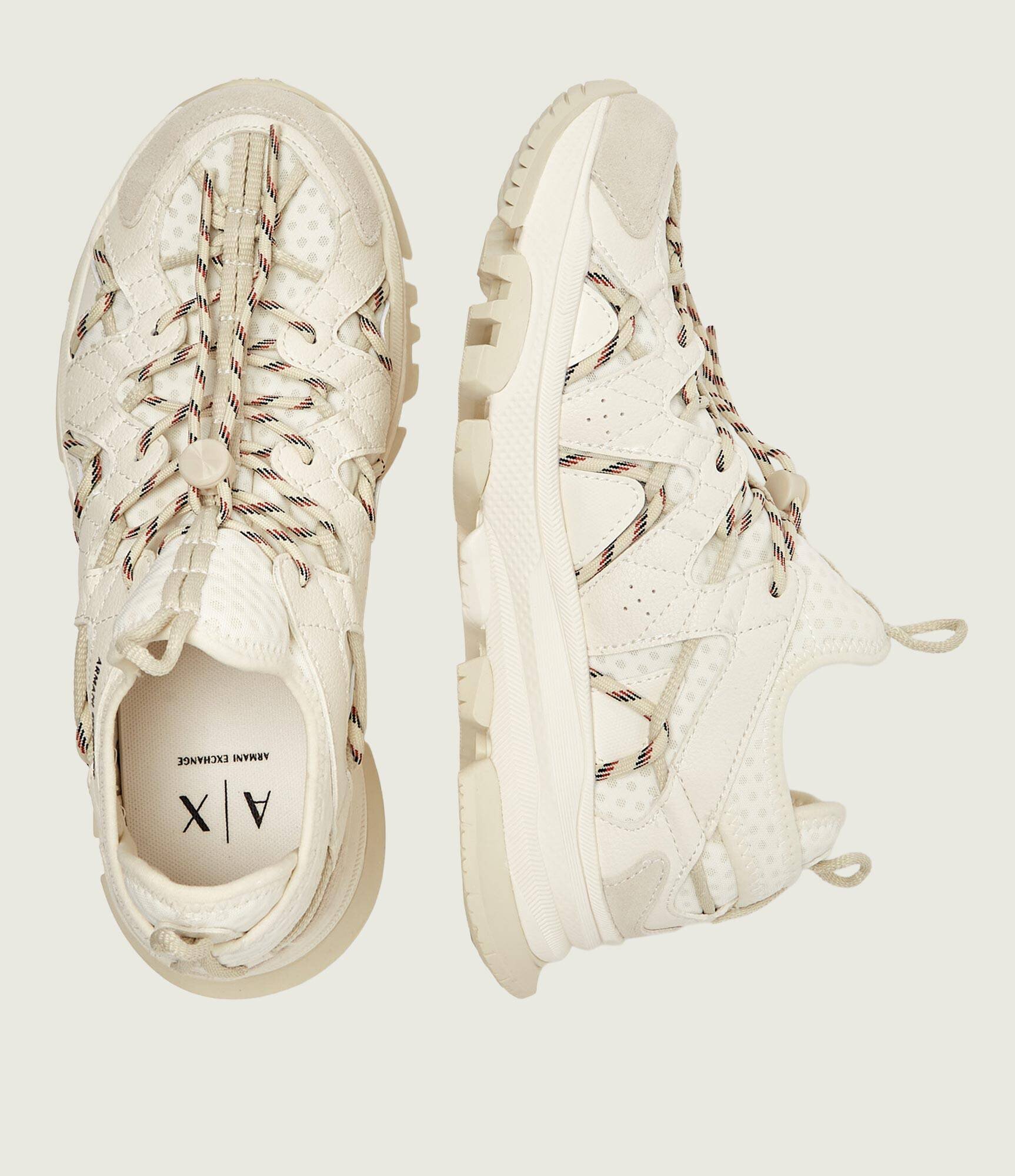 Armani Exchange Sneakers cu adaos de piele