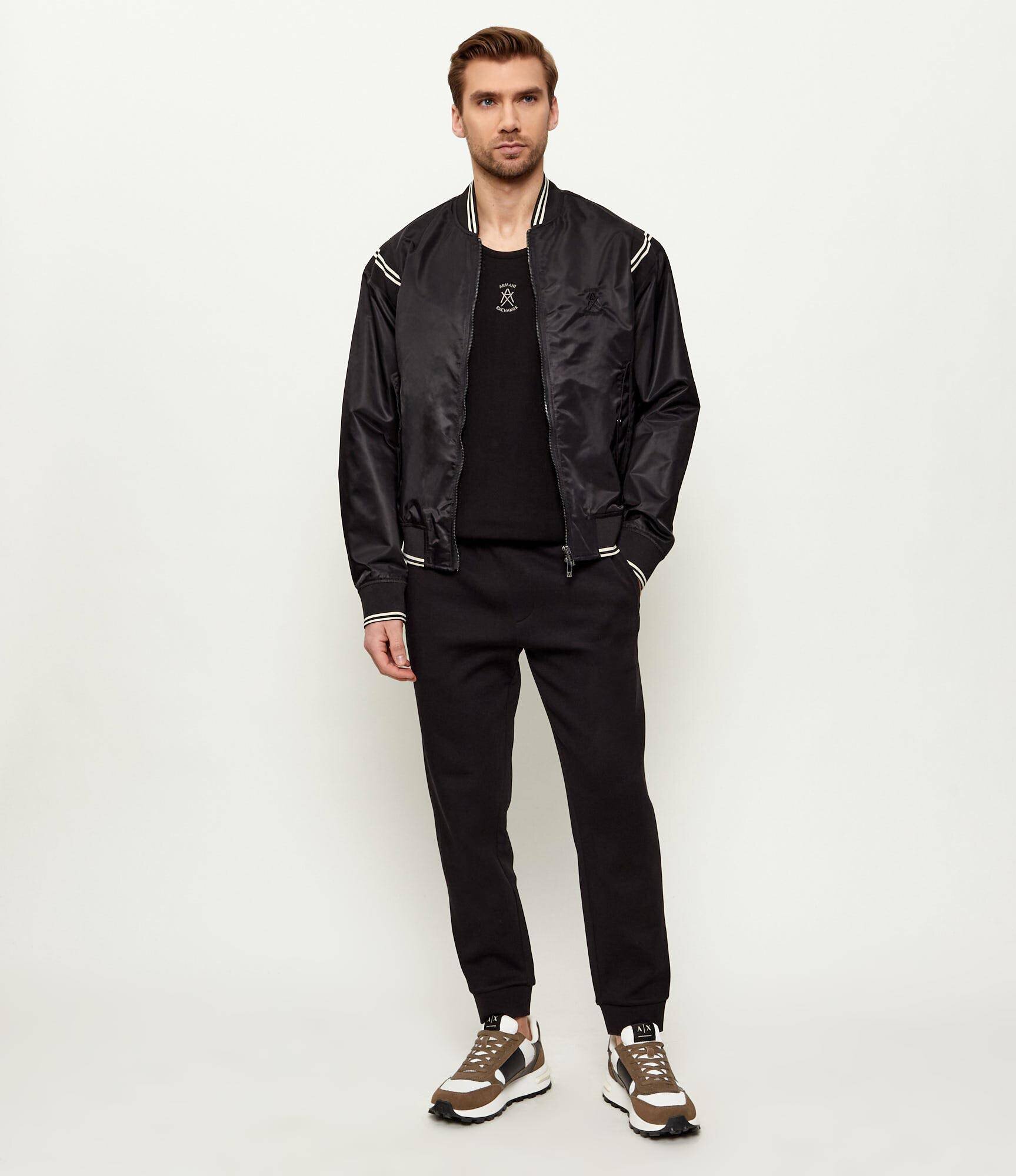 Armani Exchange Sneakers cu adaos de piele