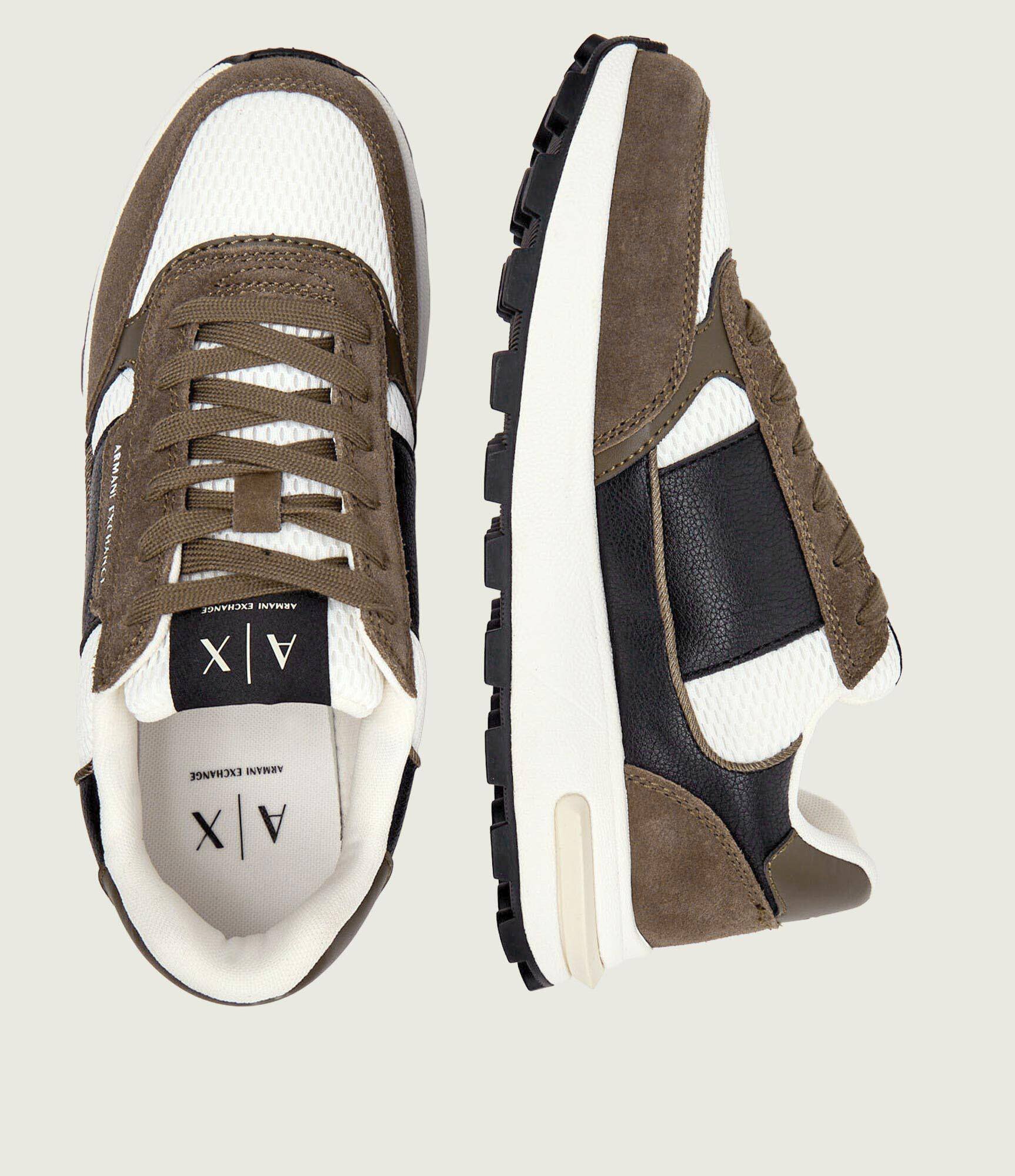 Armani Exchange Sneakers cu adaos de piele