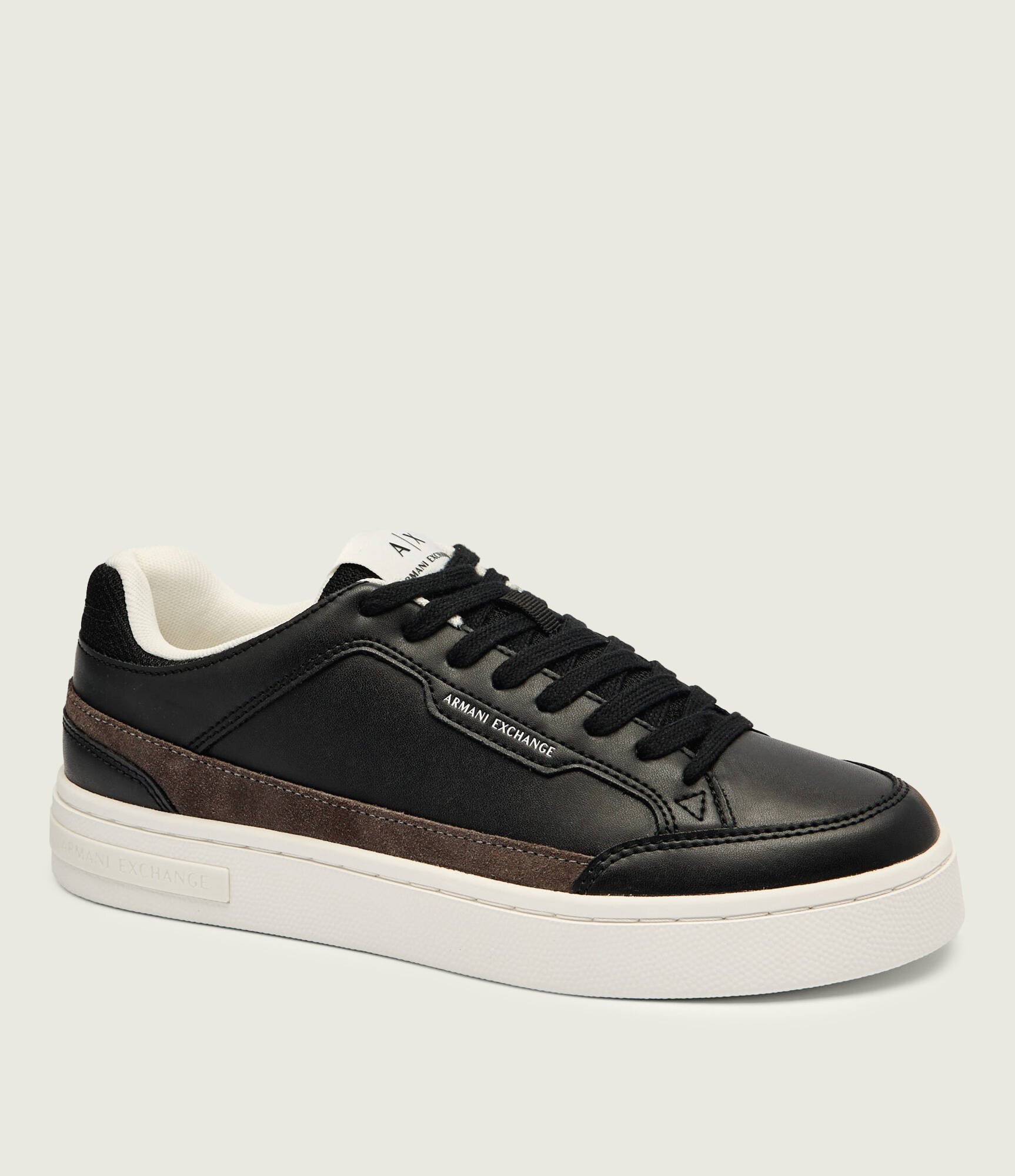 Armani Exchange Sneakers cu adaos de piele