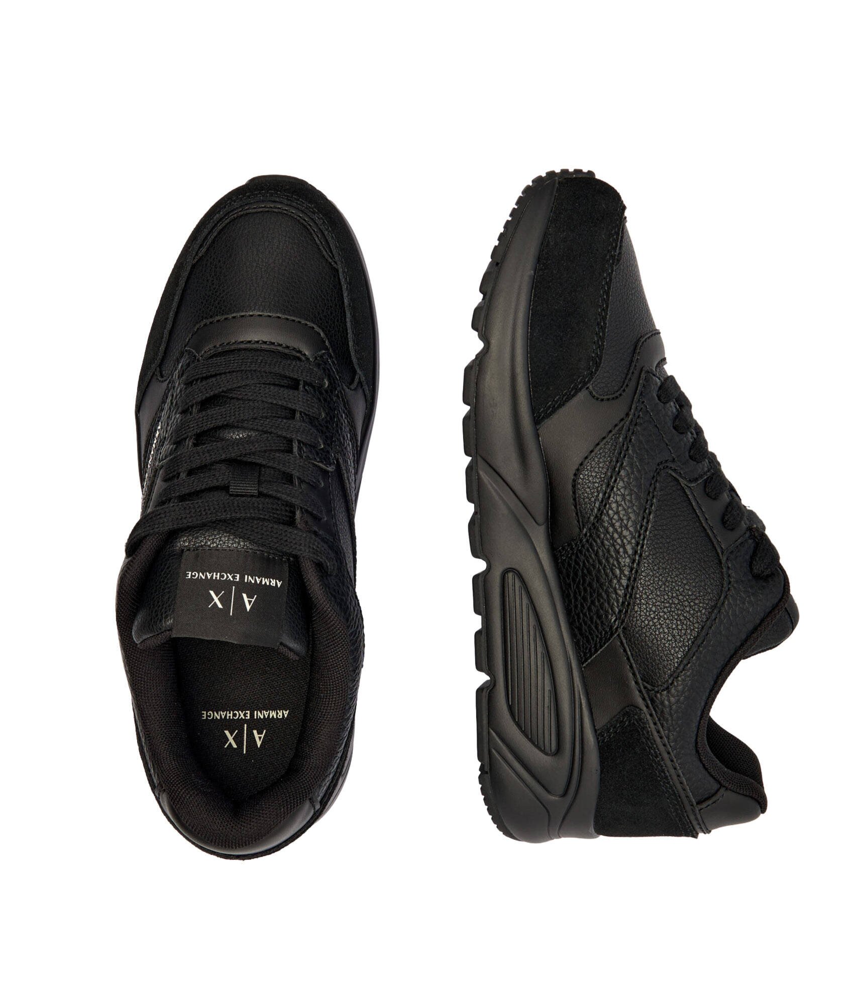 Armani Exchange Sneakers cu adaos de piele