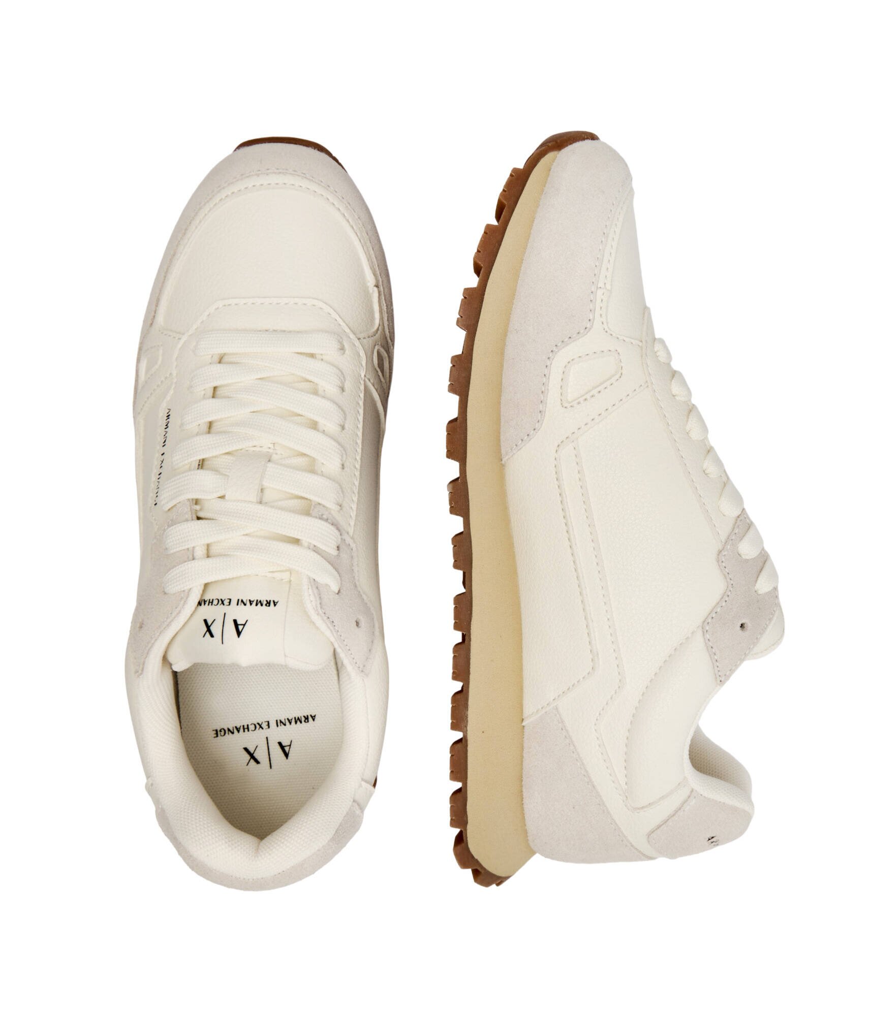 Armani Exchange Sneakers cu adaos de piele