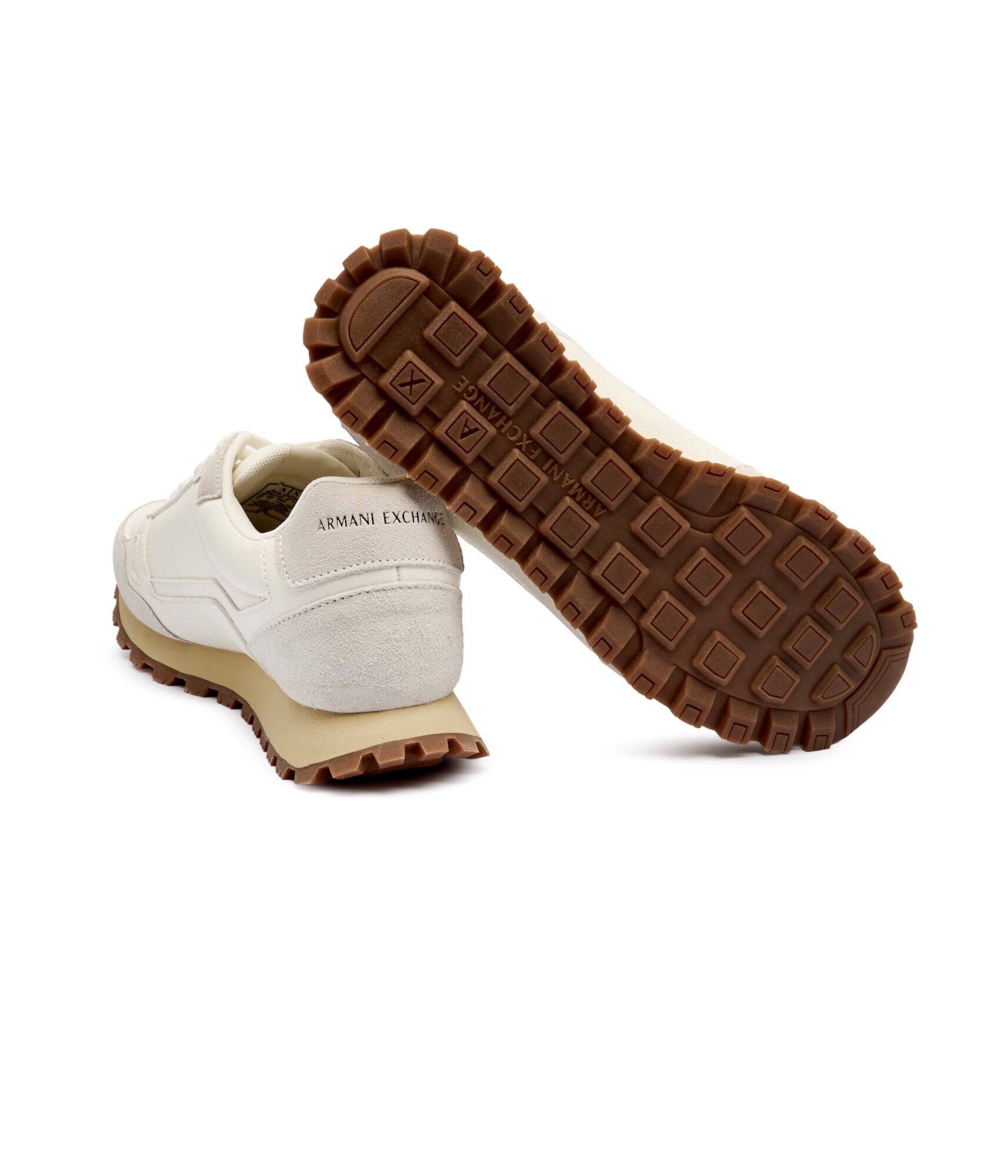 Armani Exchange Sneakers cu adaos de piele
