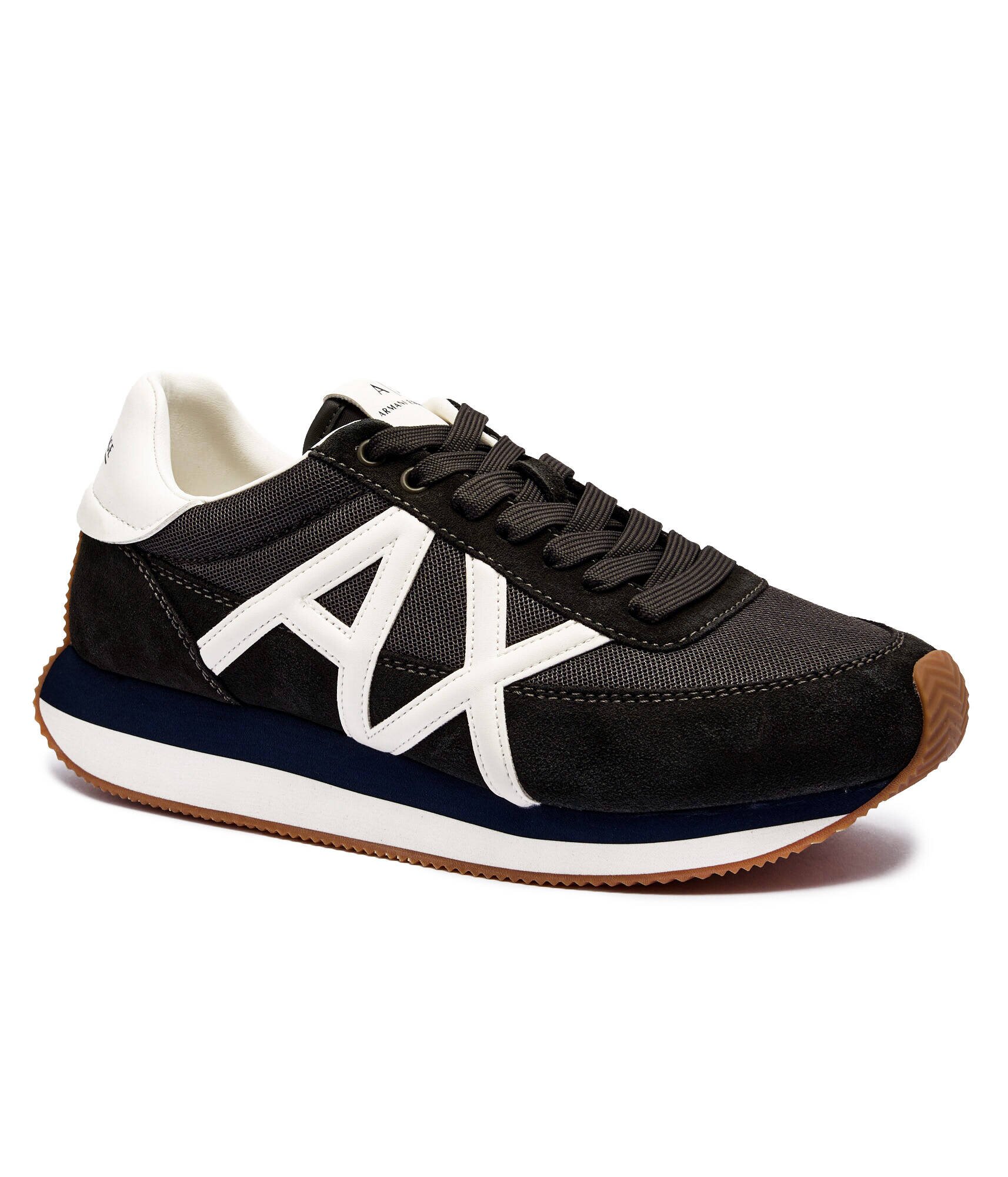 Armani Exchange Sneakers cu adaos de piele