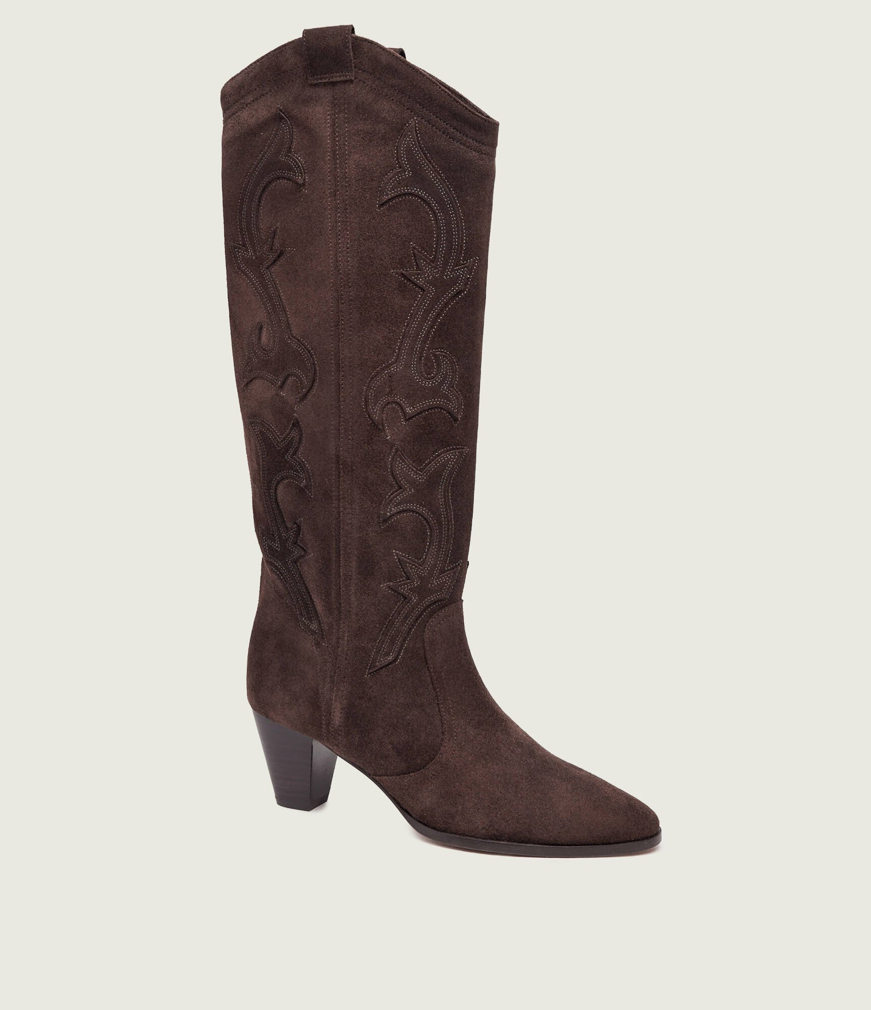 BA&SH Cizme cowboy Casey | piele întoarsă