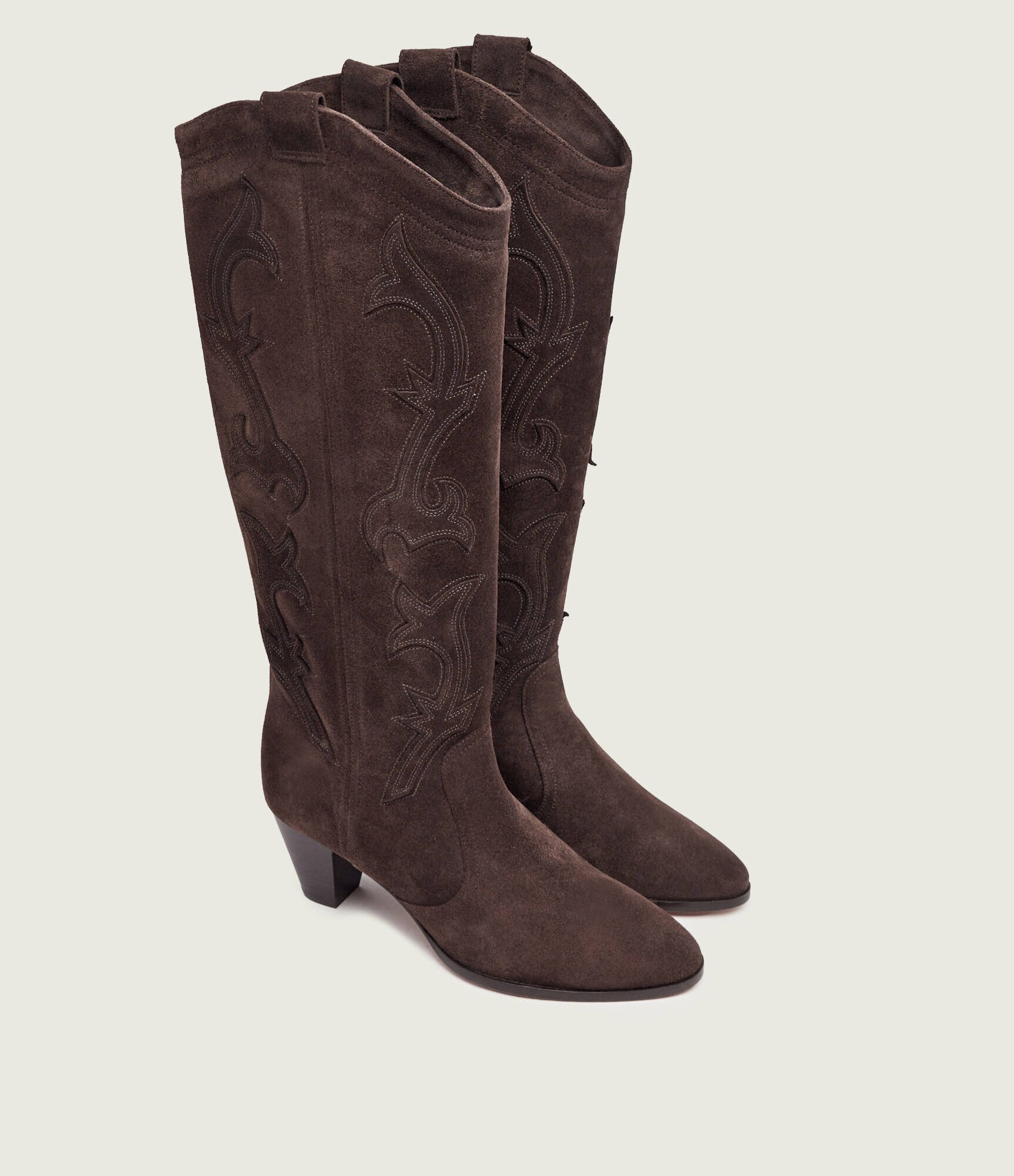 BA&SH Cizme cowboy Casey | piele întoarsă