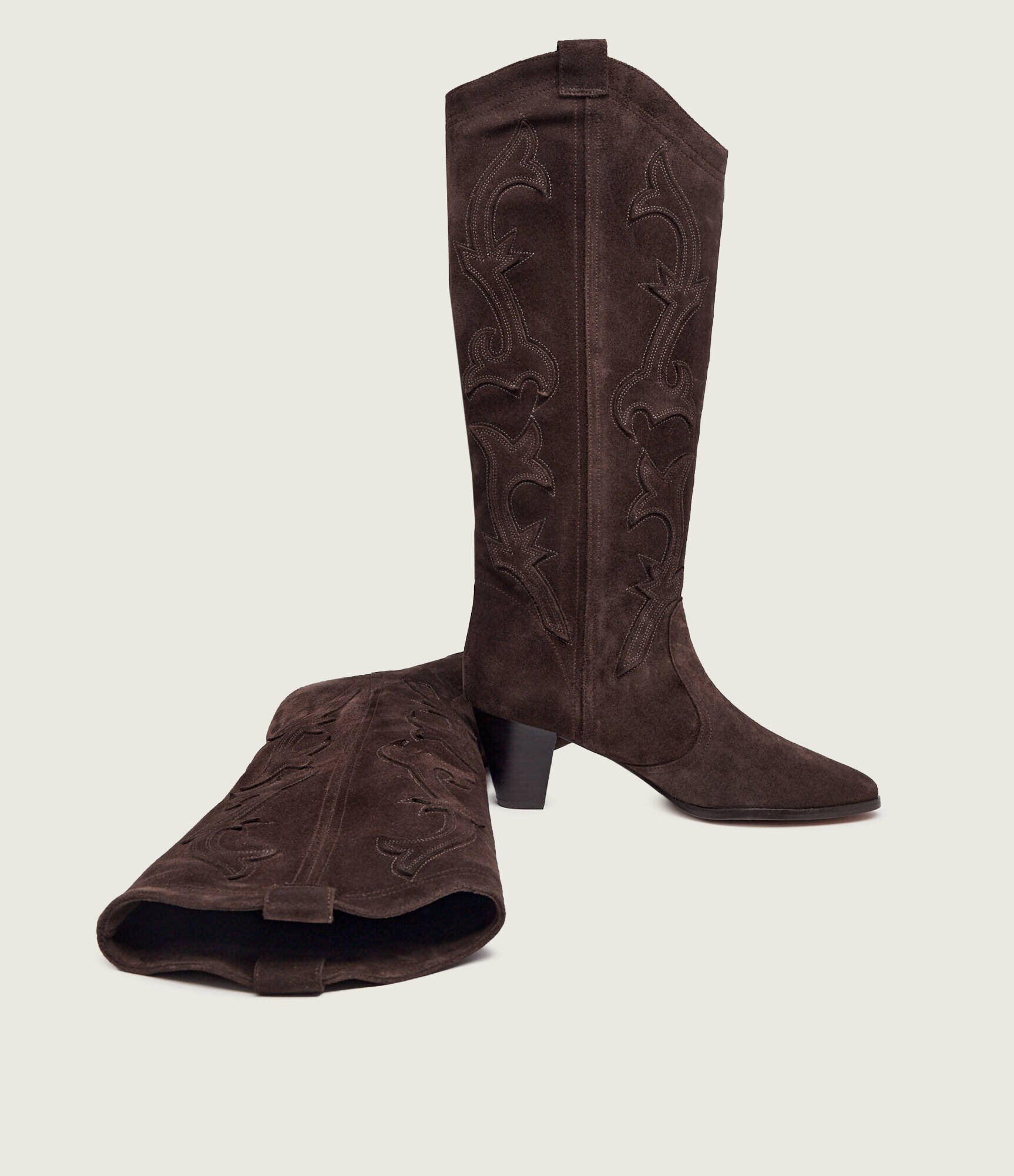 BA&SH Cizme cowboy Casey | piele întoarsă