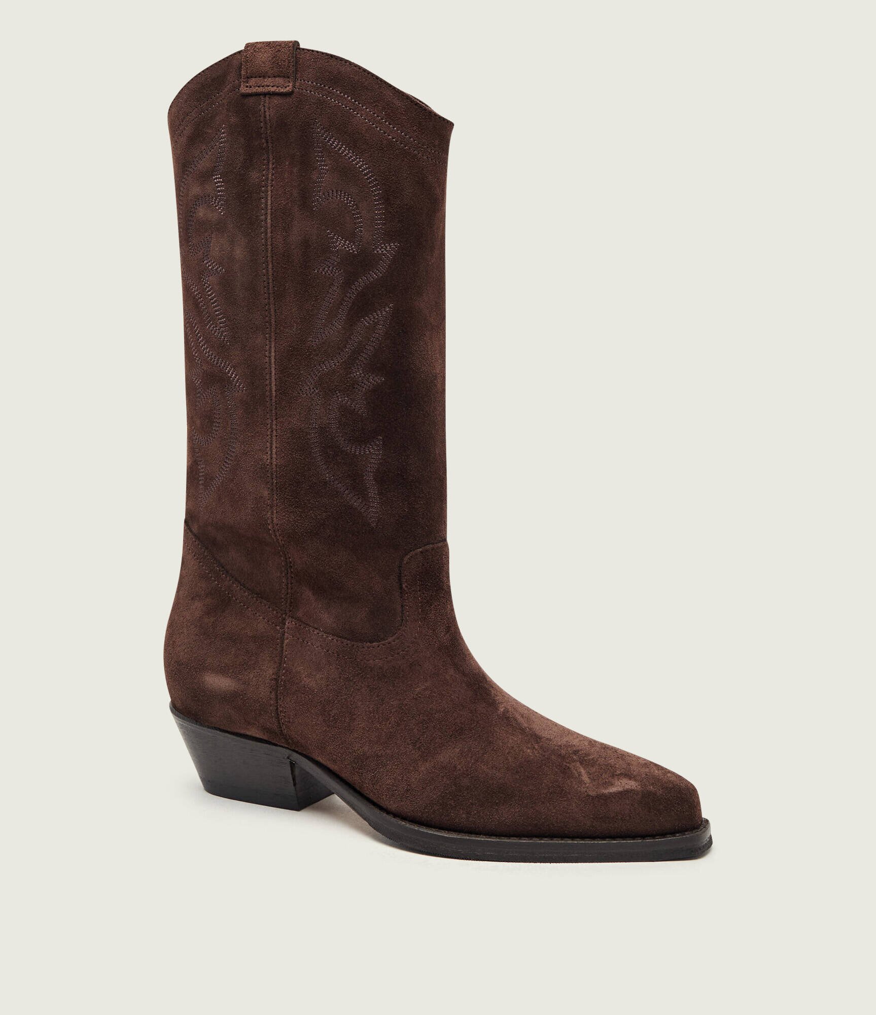 BA&SH Cizme cowboy Claurys | piele întoarsă