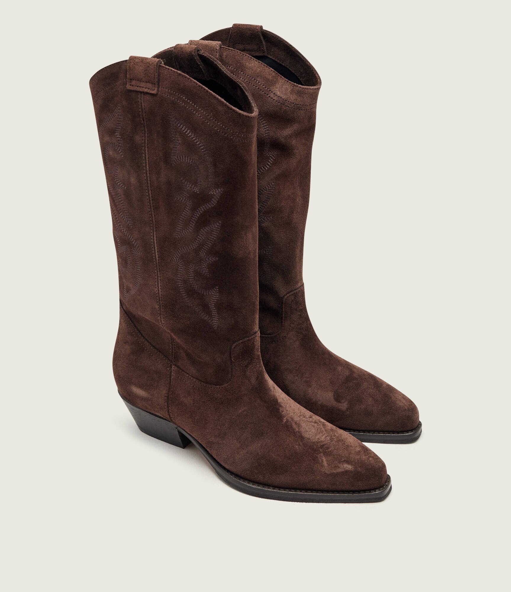 BA&SH Cizme cowboy Claurys | piele întoarsă