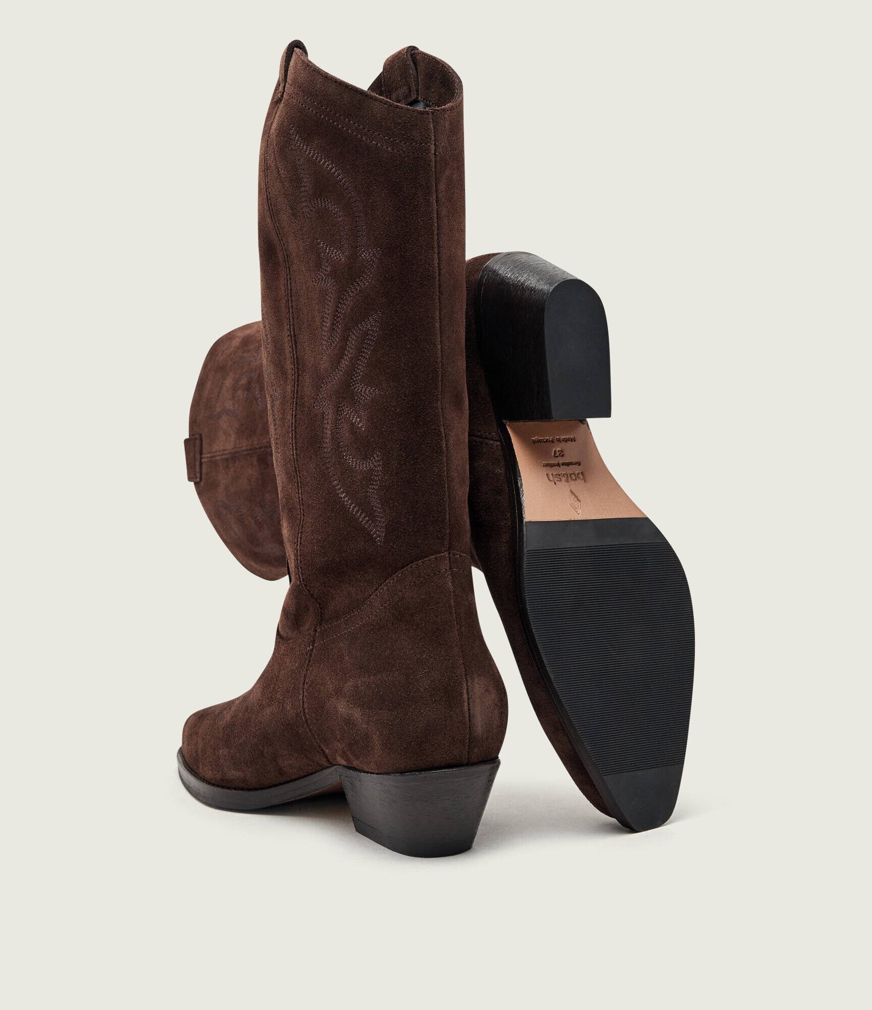 BA&SH Cizme cowboy Claurys | piele întoarsă