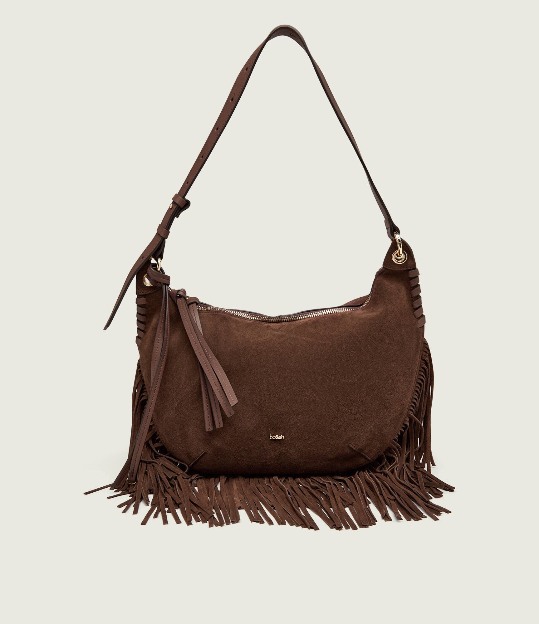 BA&SH Hobo Franges | piele întoarsă