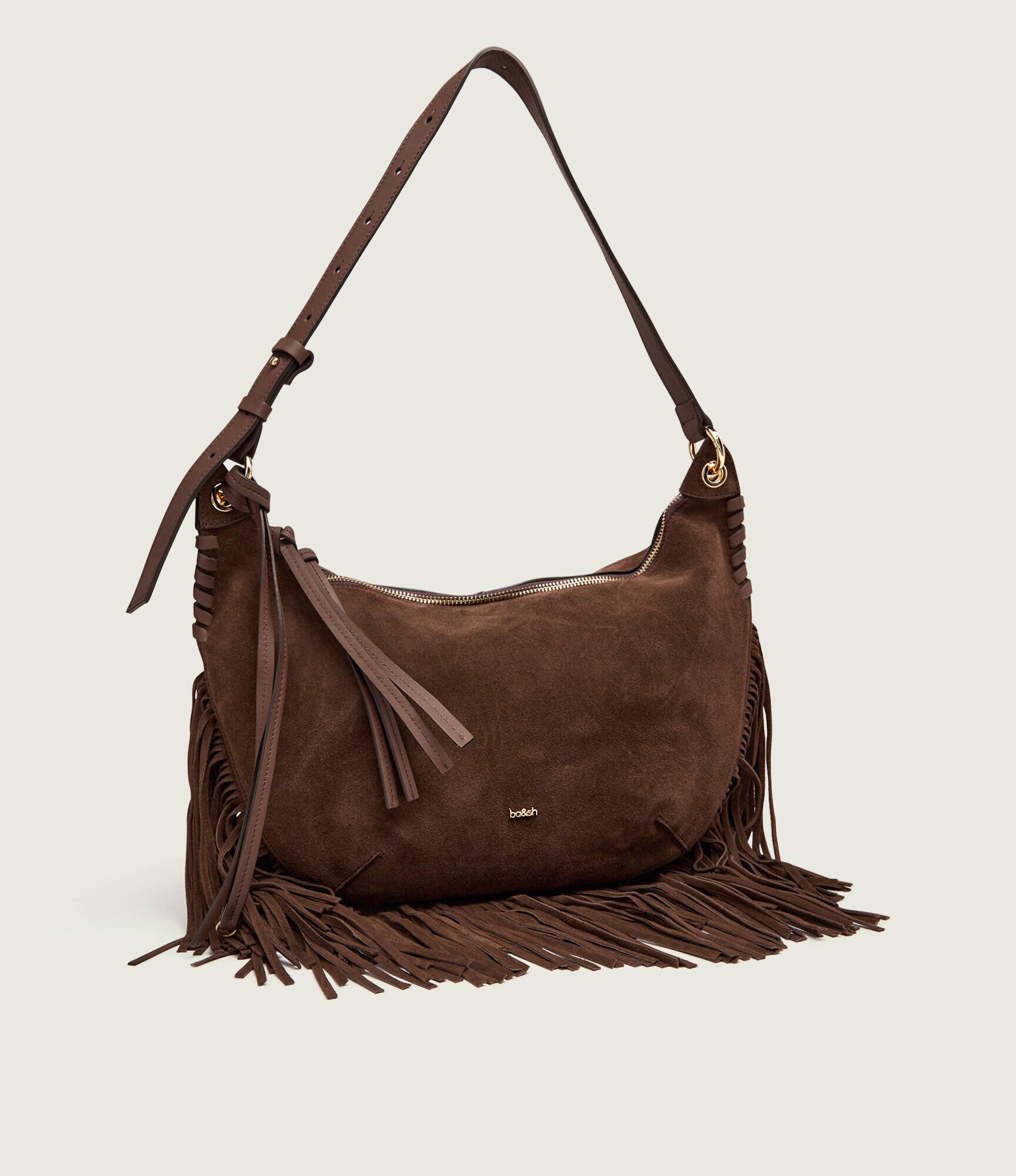 BA&SH Hobo Franges | piele întoarsă