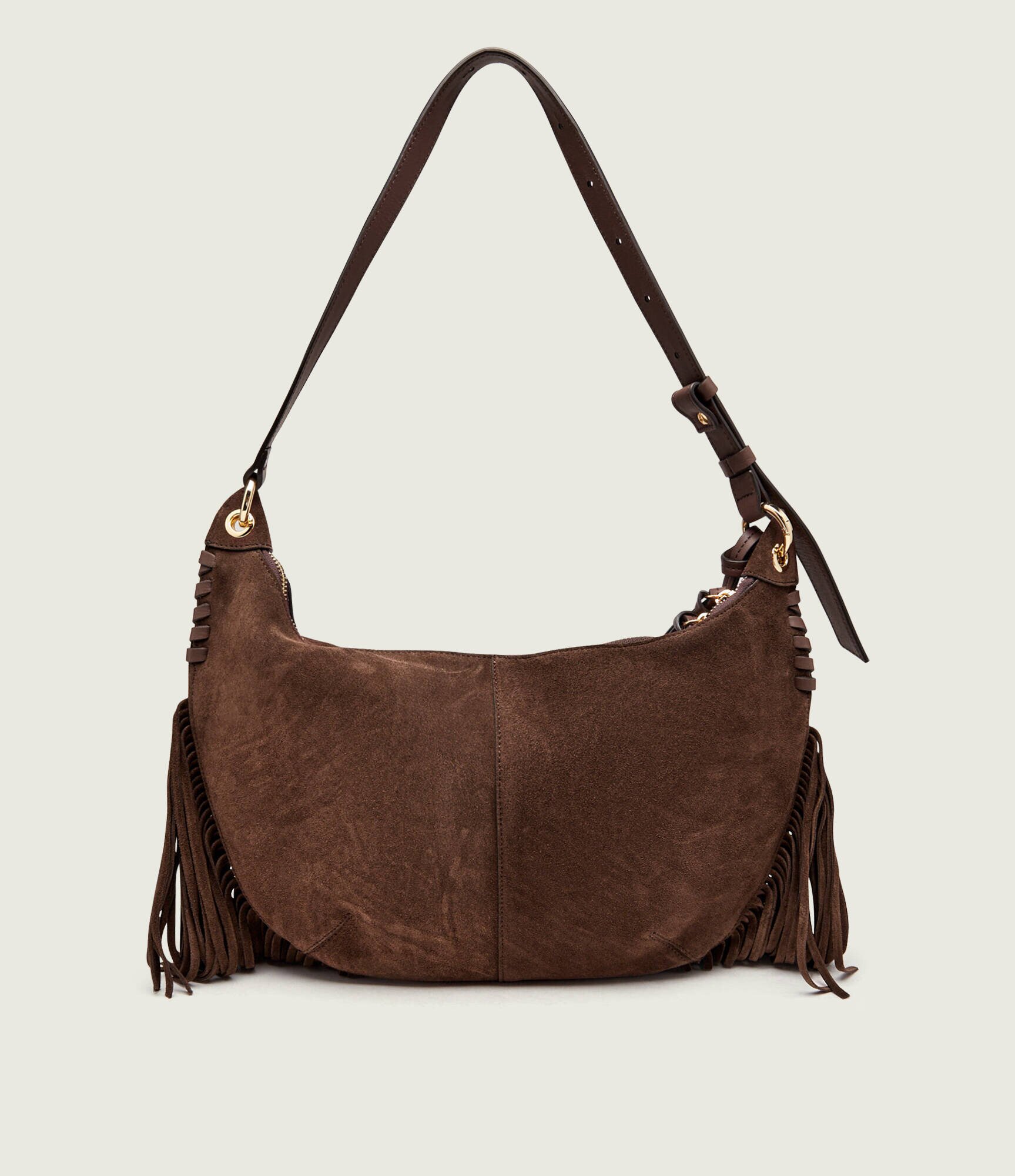 BA&SH Hobo Franges | piele întoarsă