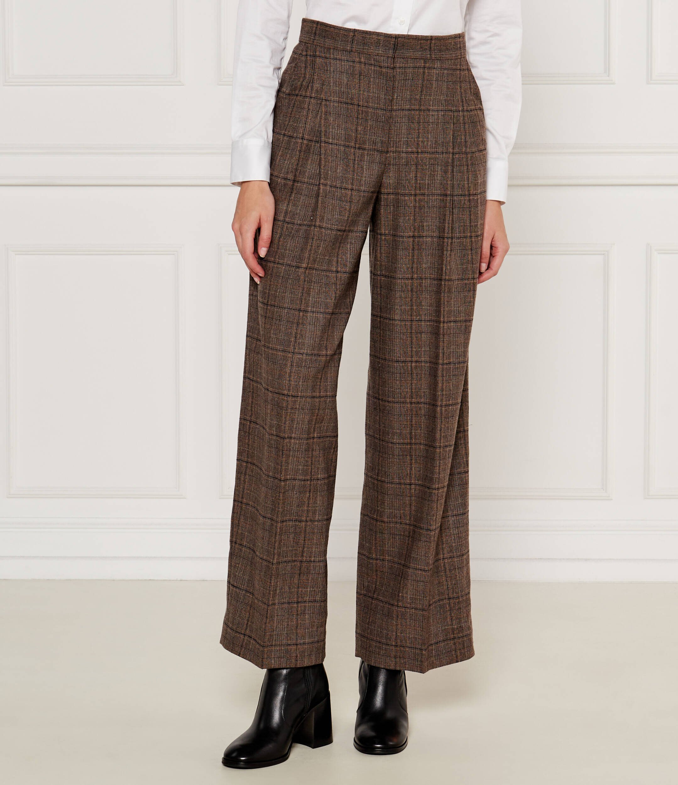 BA&SH Pantaloni CADWIN | flare fit cu adaos de lână