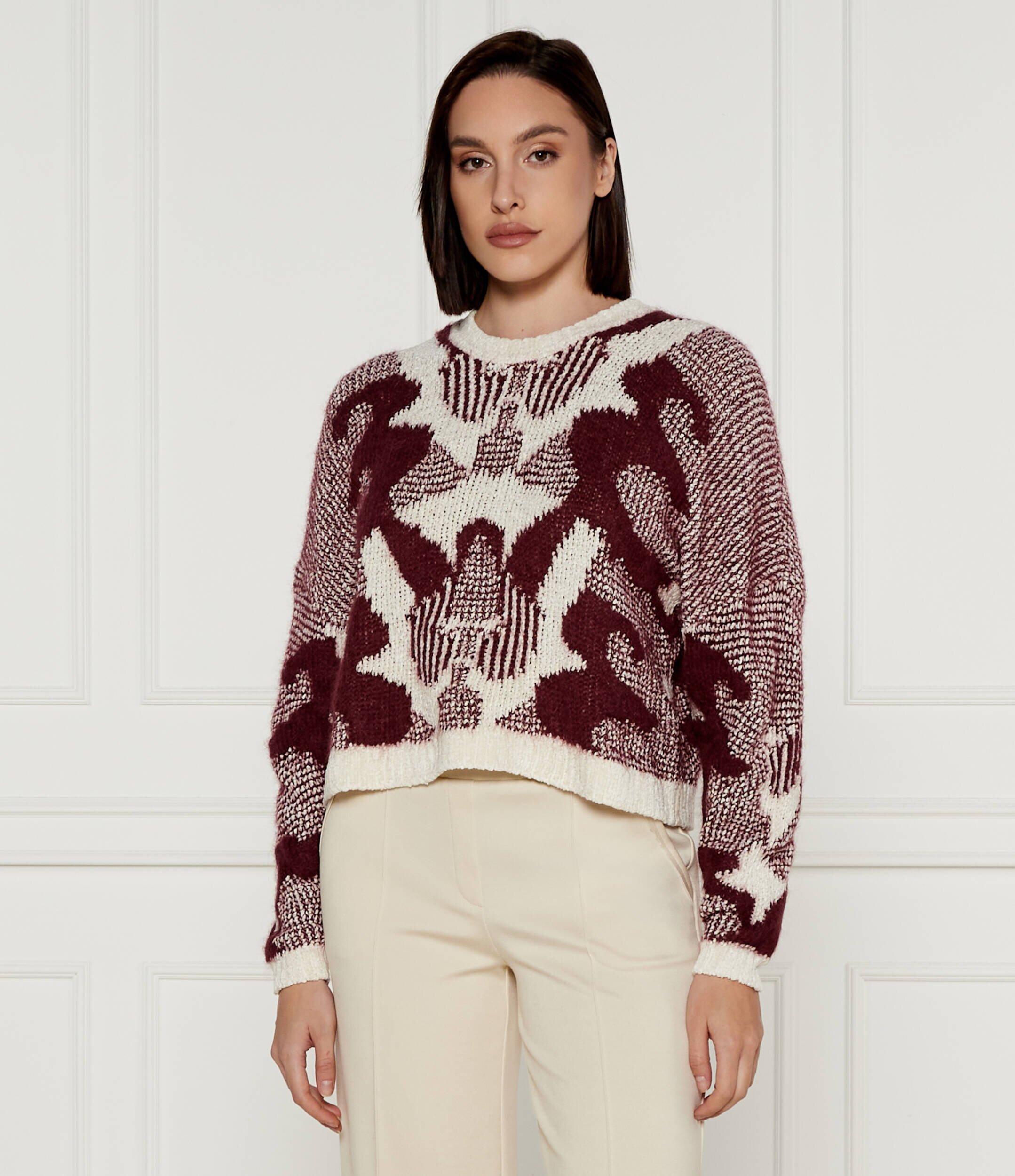 BA&SH Pulover RORA | Cropped Fit cu adaos de lână