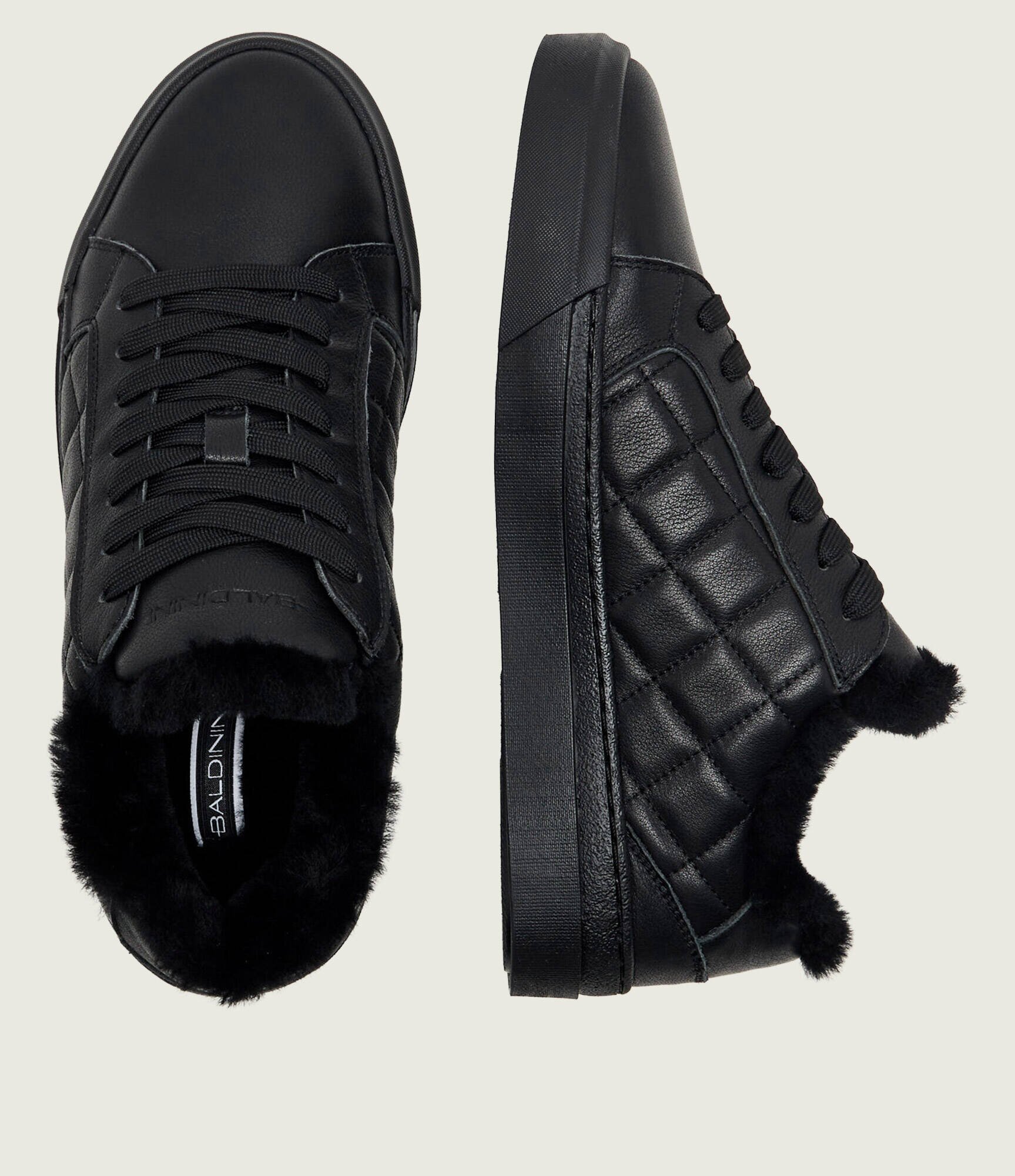 Baldinini Căptușite teniși din piele | shearling cu adaos de lână