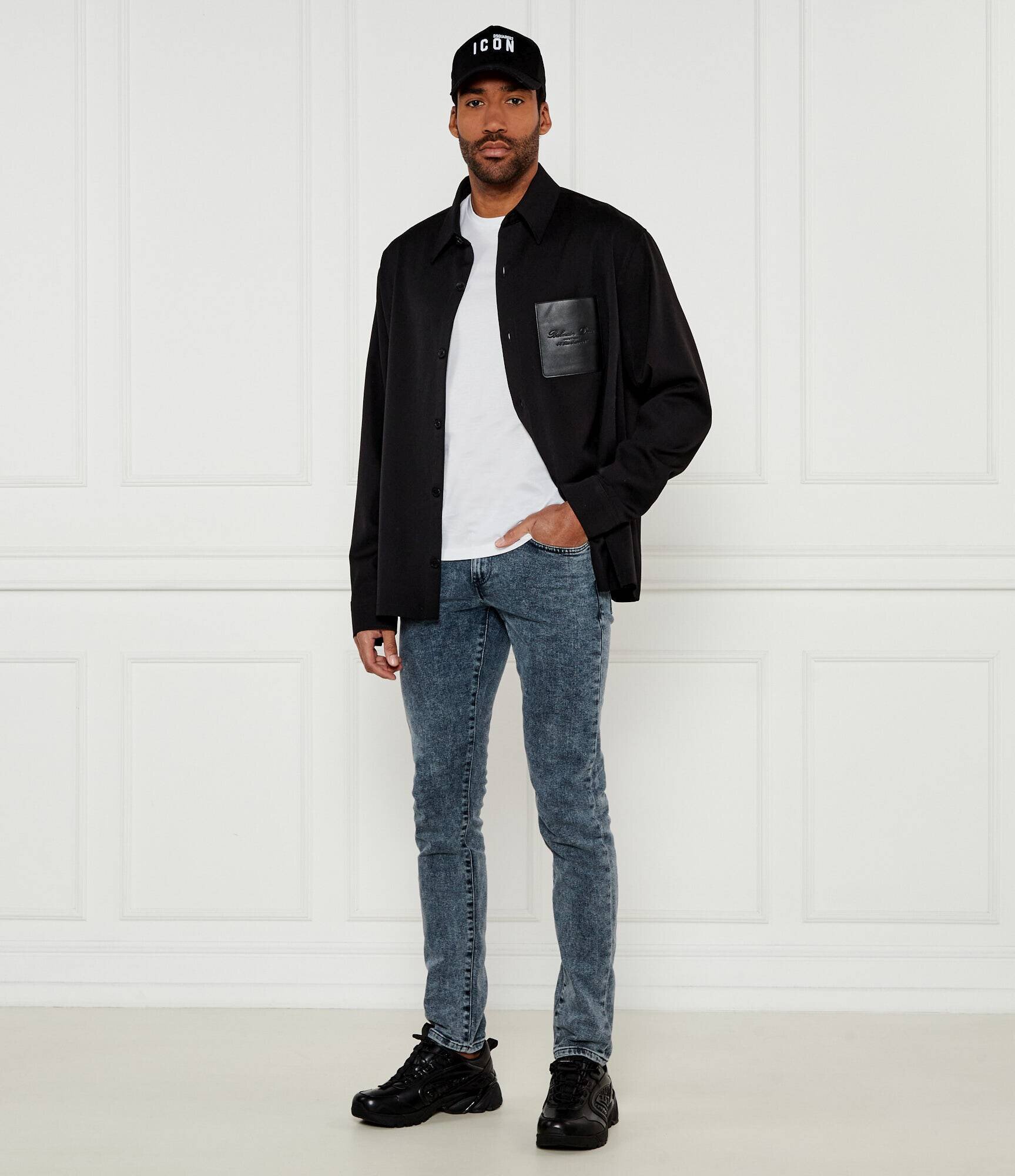 Balmain De lână cămașă | Oversize fit