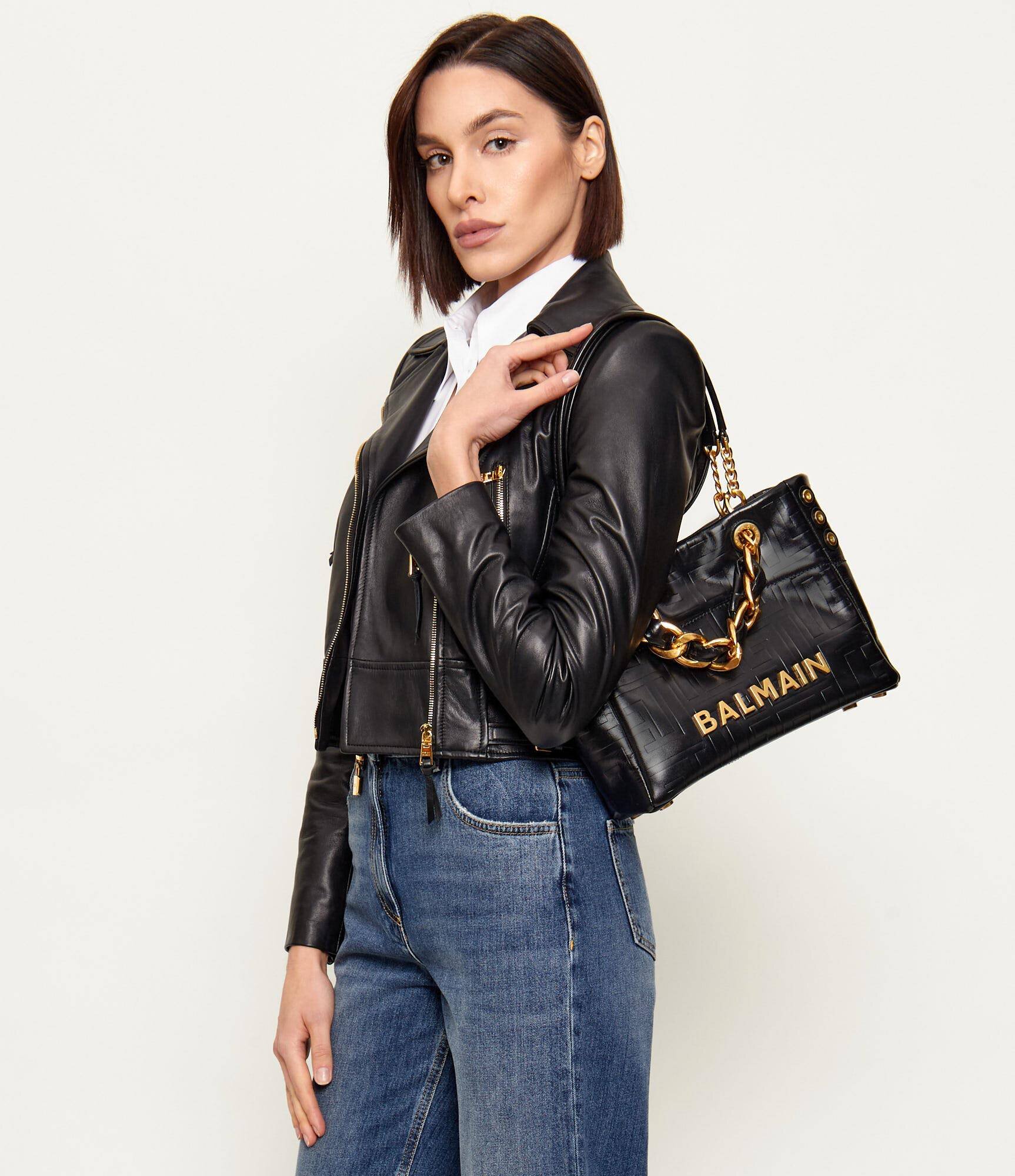 Balmain De piele geantă pe umăr 1945 SOFT SMALL