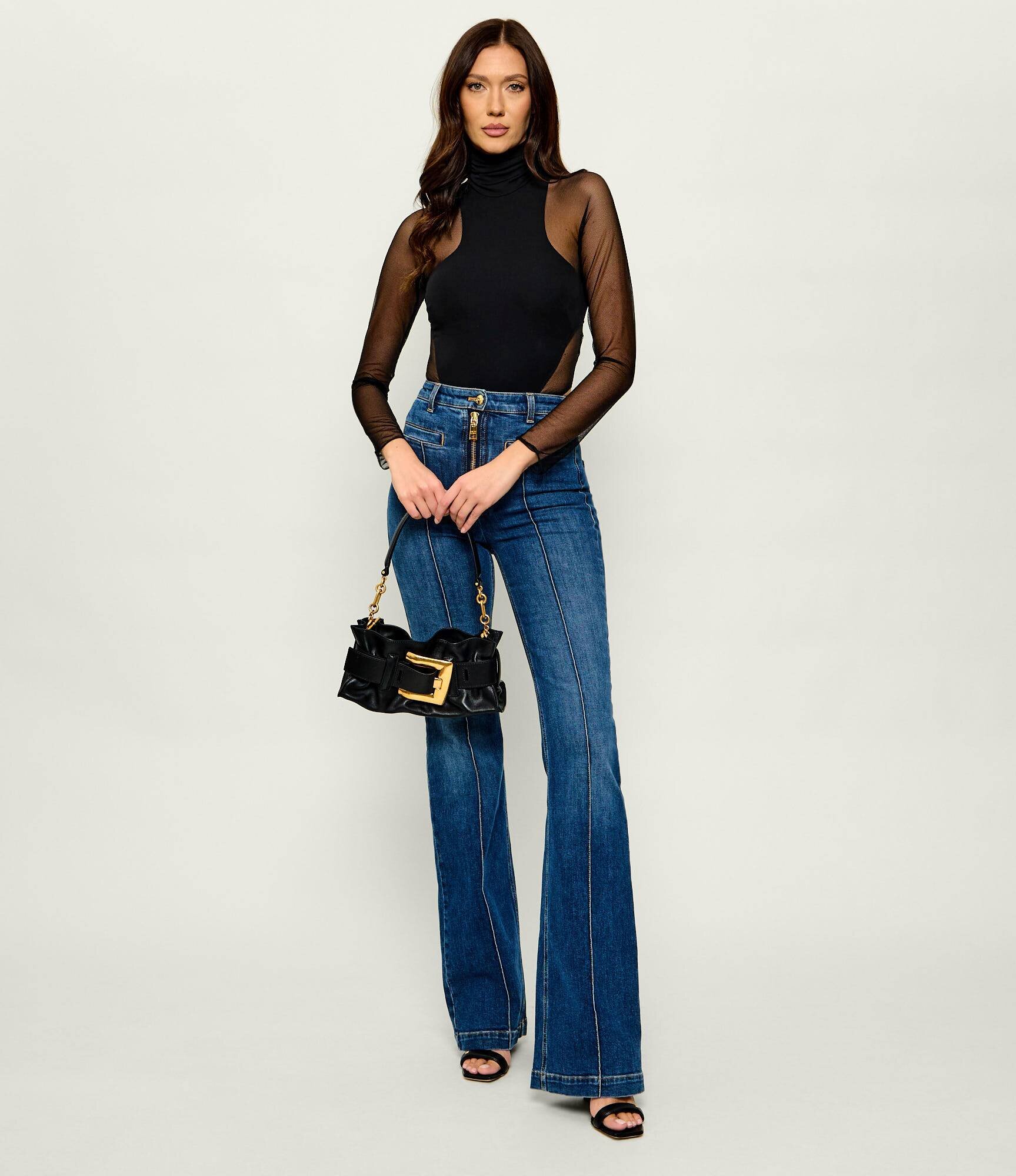 Balmain De piele geantă pe umăr ANTHEM MINI