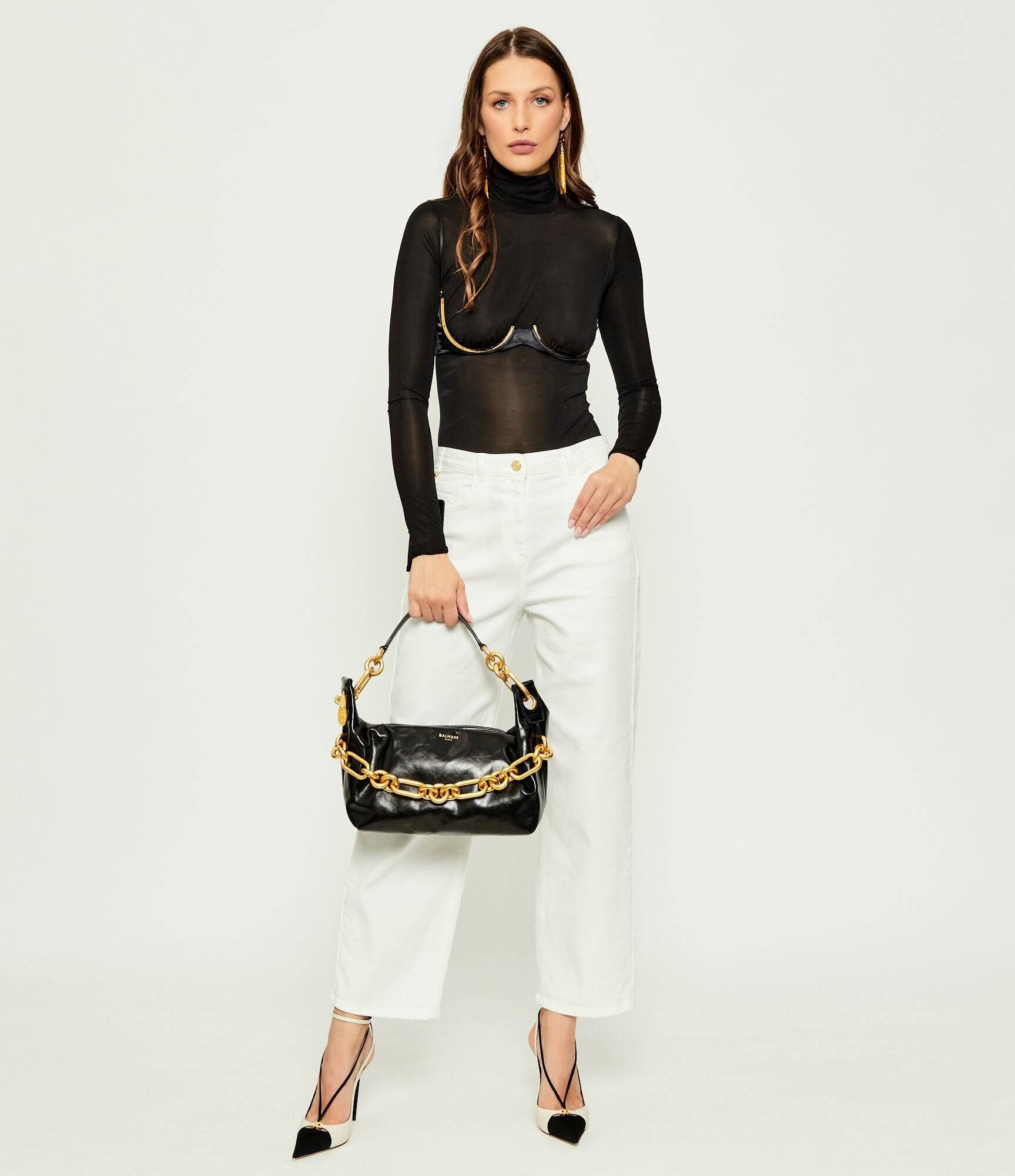 Balmain De piele geantă pe umăr SYNC MEDIUM