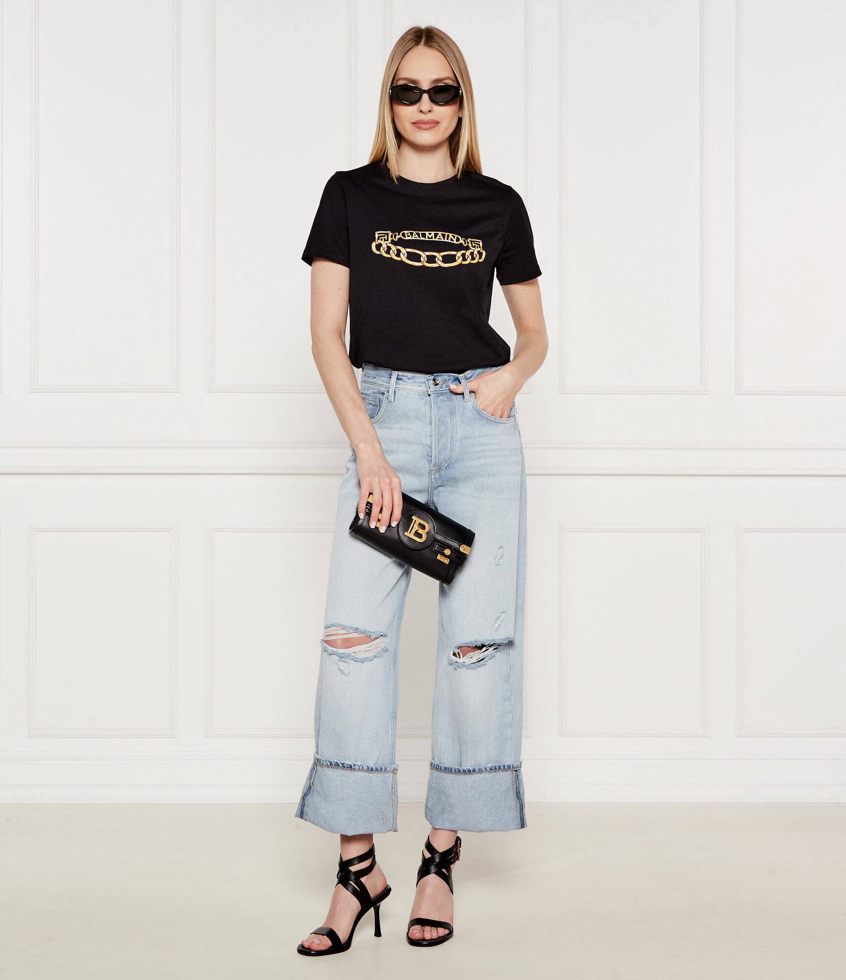 Balmain De piele geantă poștaș/poșetă plic