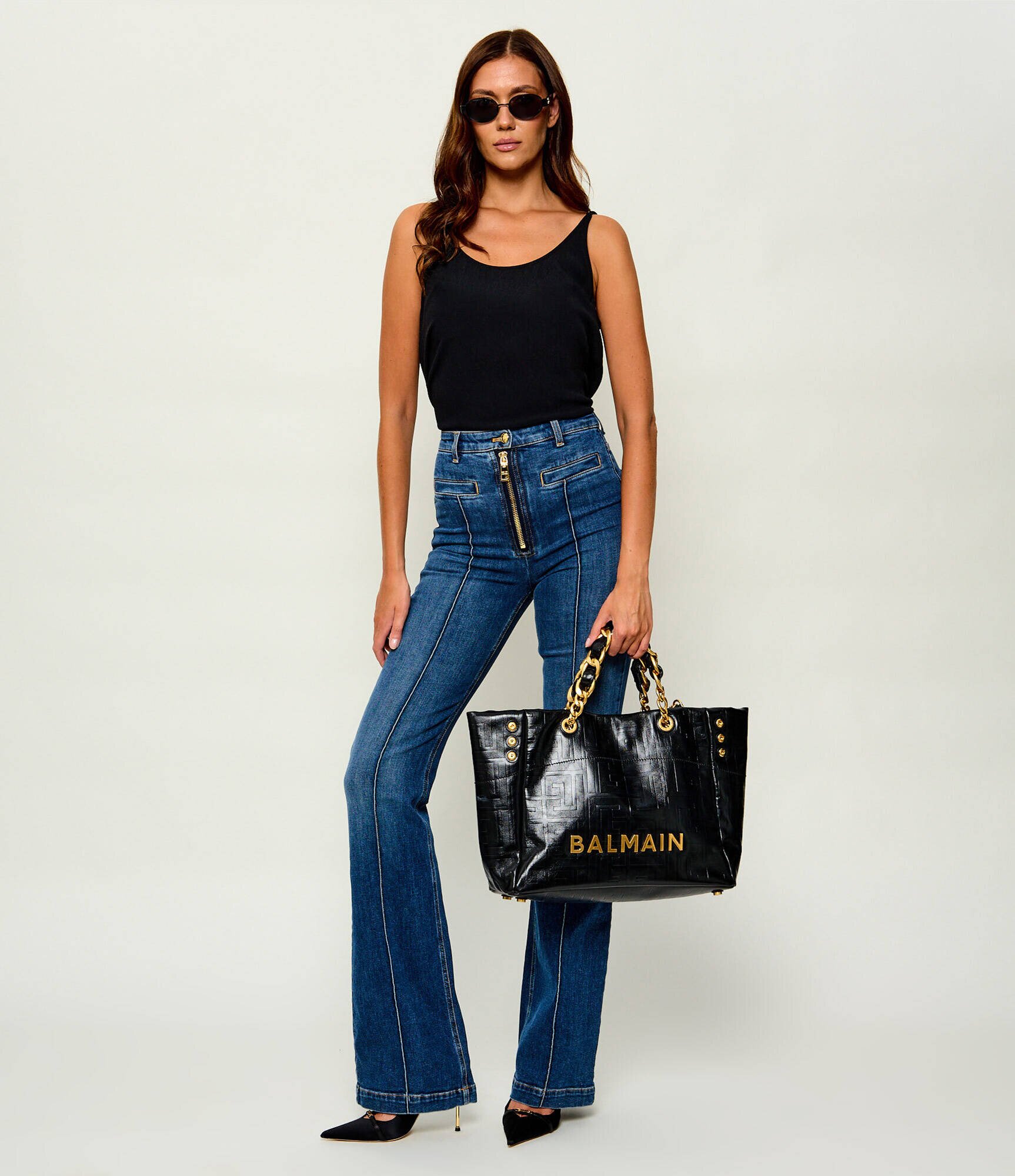 Balmain De piele geantă shopper Endora L