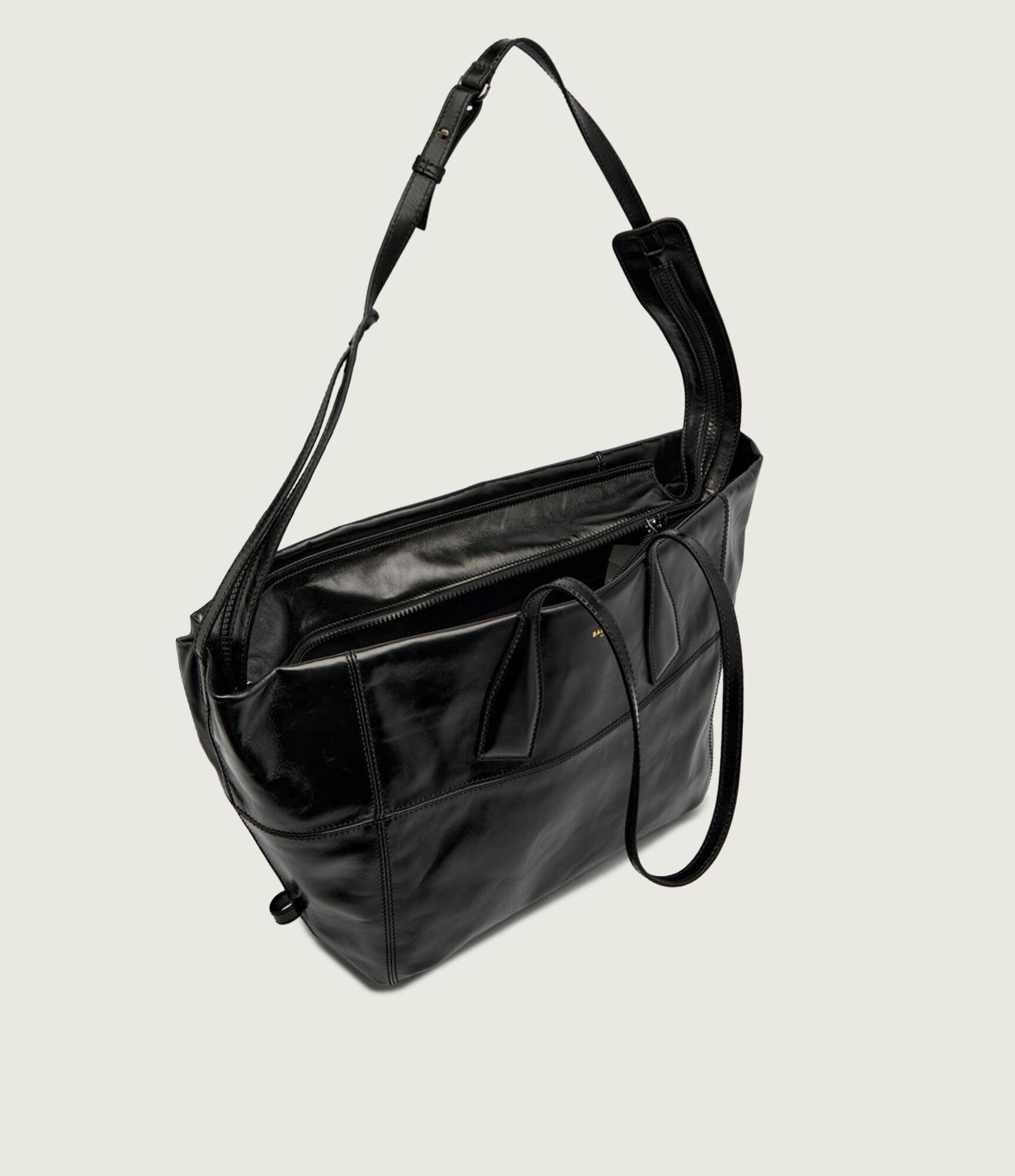 Balmain De piele geantă shopper TRACK ZIP