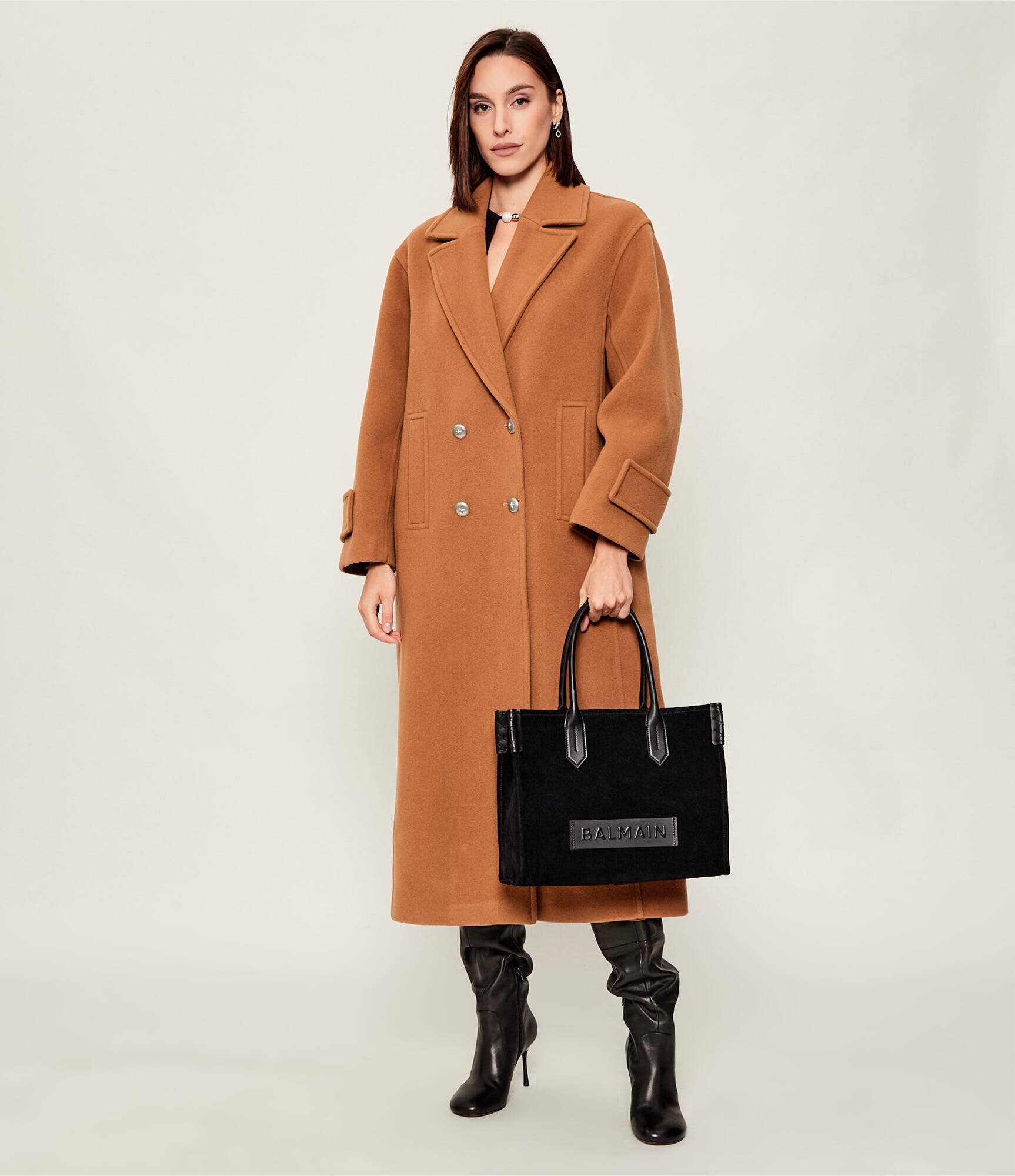 Balmain Geantă shopper B-ARMY 36 | piele întoarsă