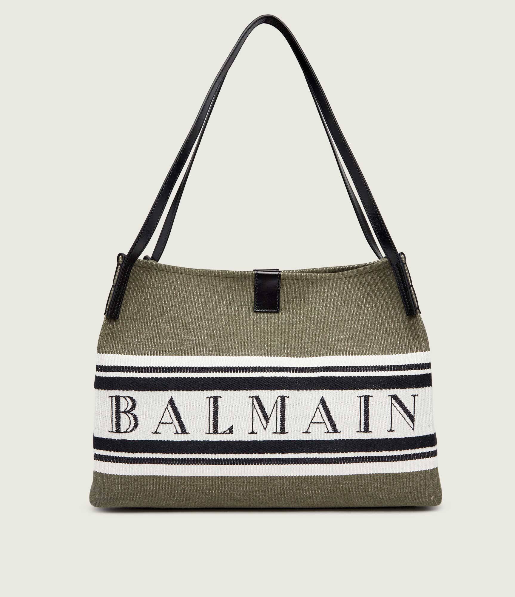 Balmain Geantă shopper Release cu adaos de piele