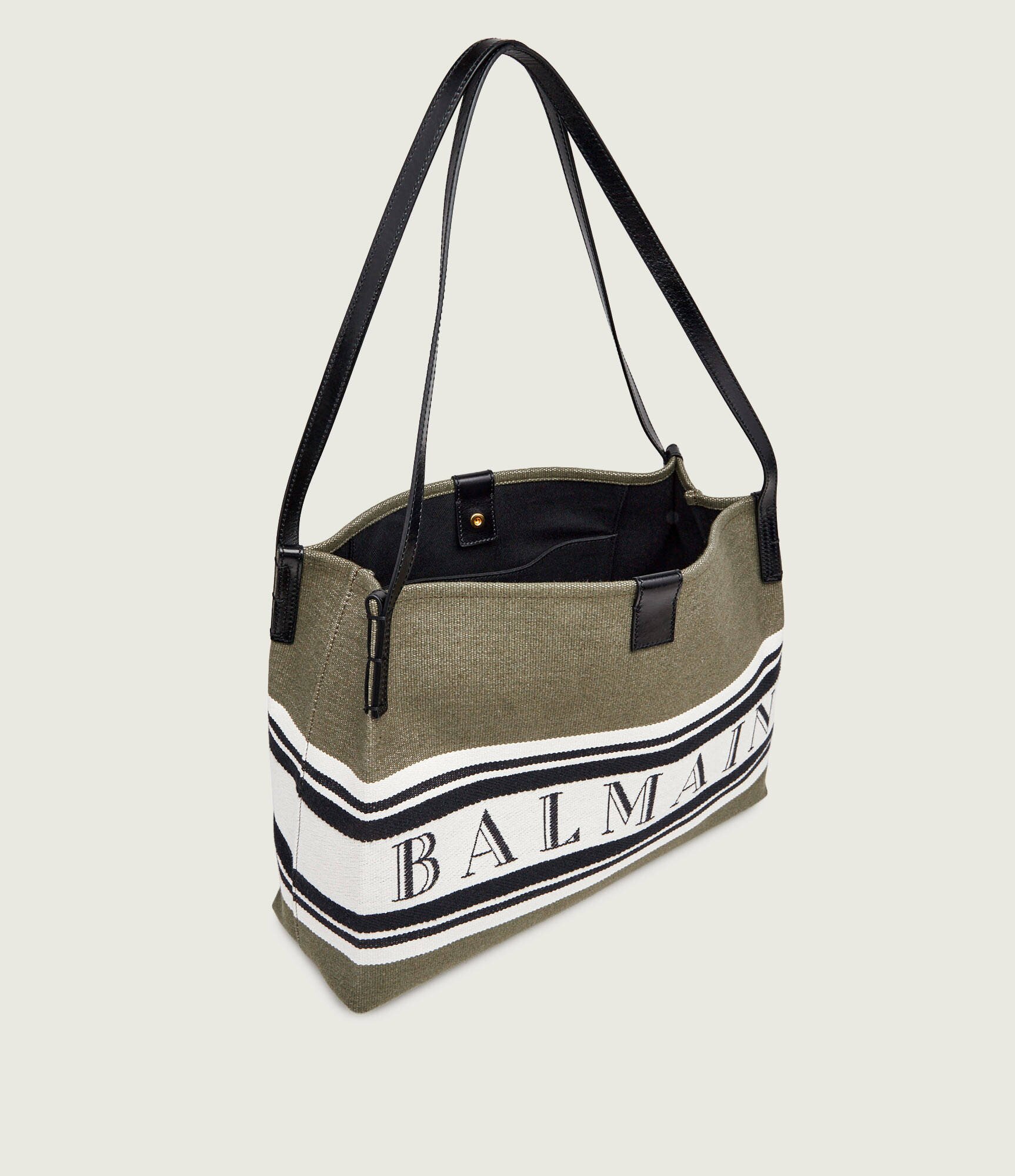Balmain Geantă shopper Release cu adaos de piele