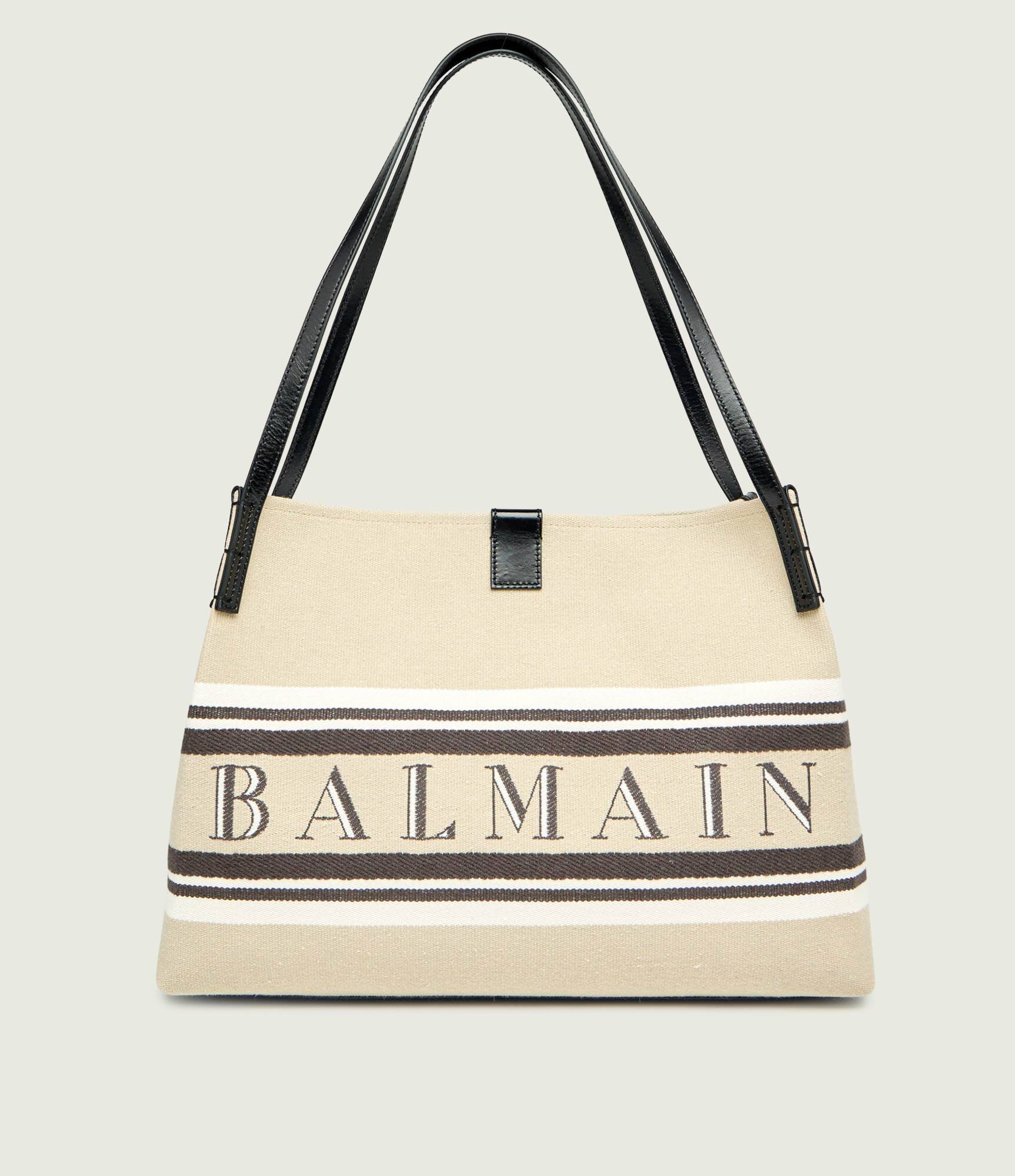 Balmain Geantă shopper Release cu adaos de piele