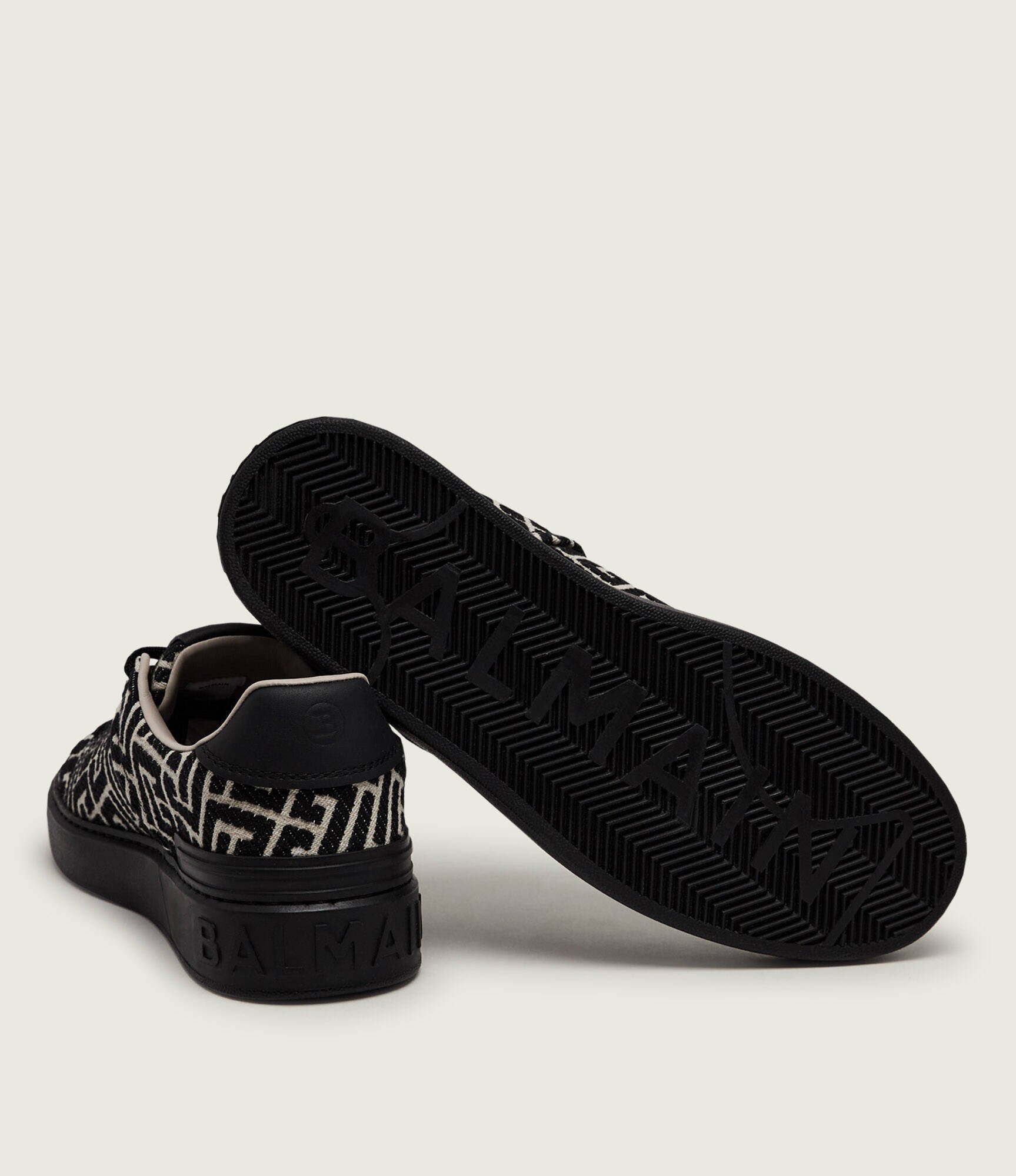 Balmain Sneakers B-Court cu adaos de piele