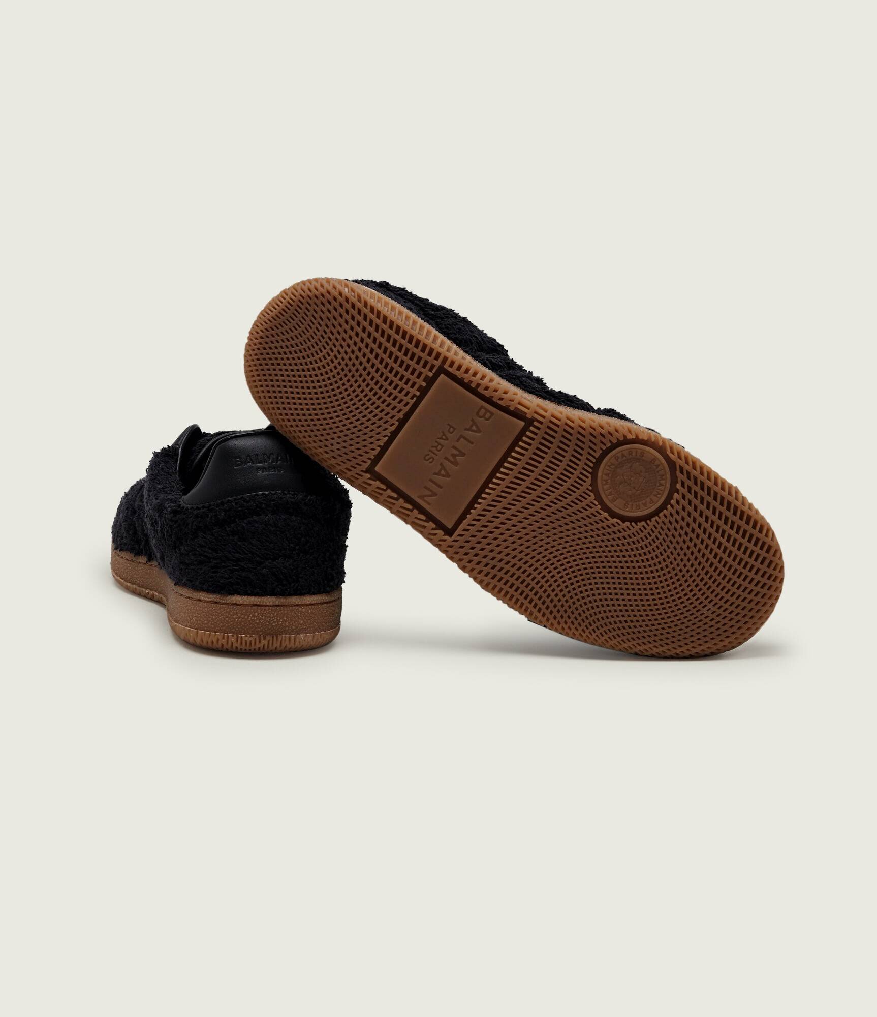 Balmain Sneakers cu adaos de piele