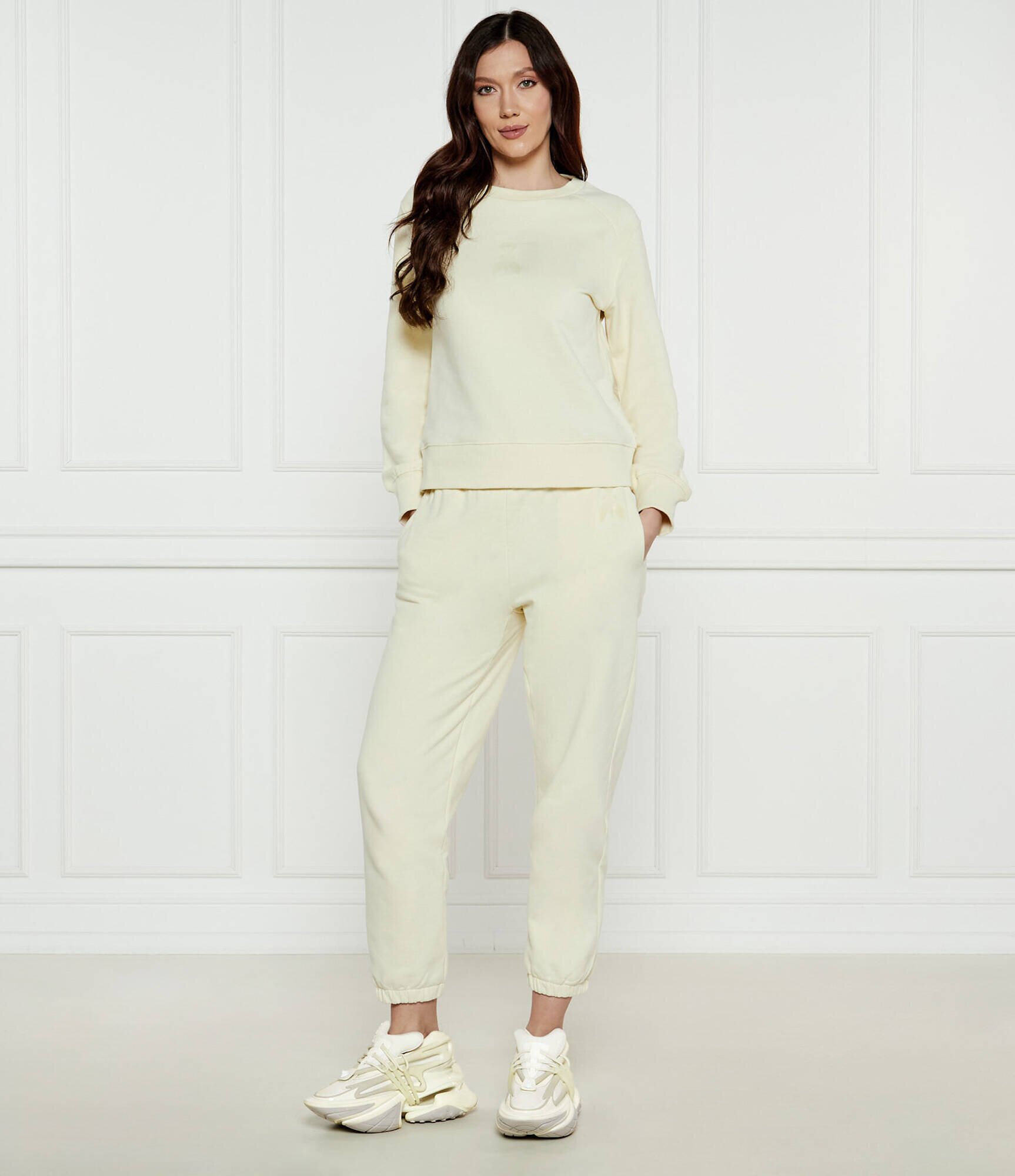 Balmain Sneakers cu adaos de piele