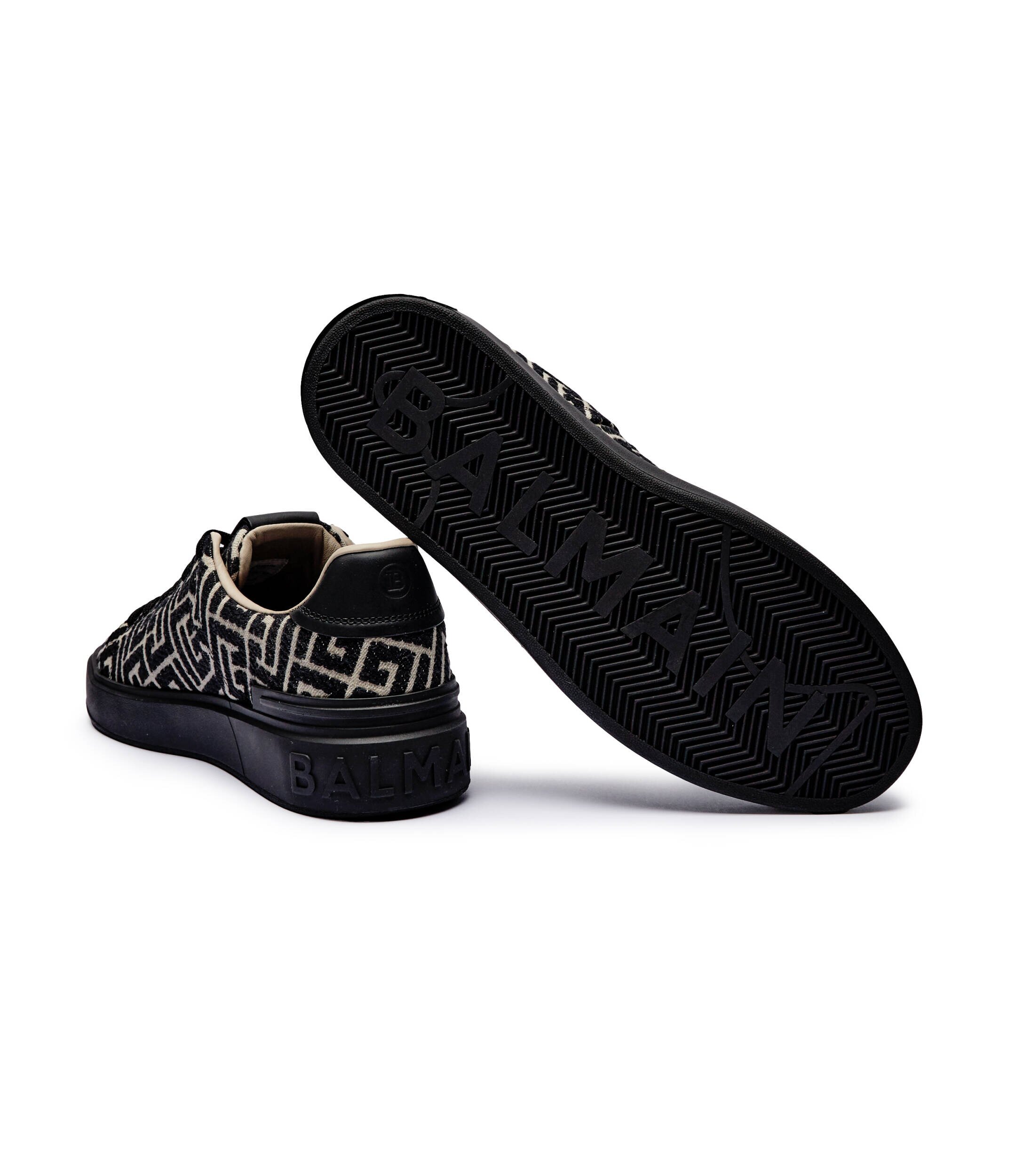 Balmain Sneakers cu adaos de piele