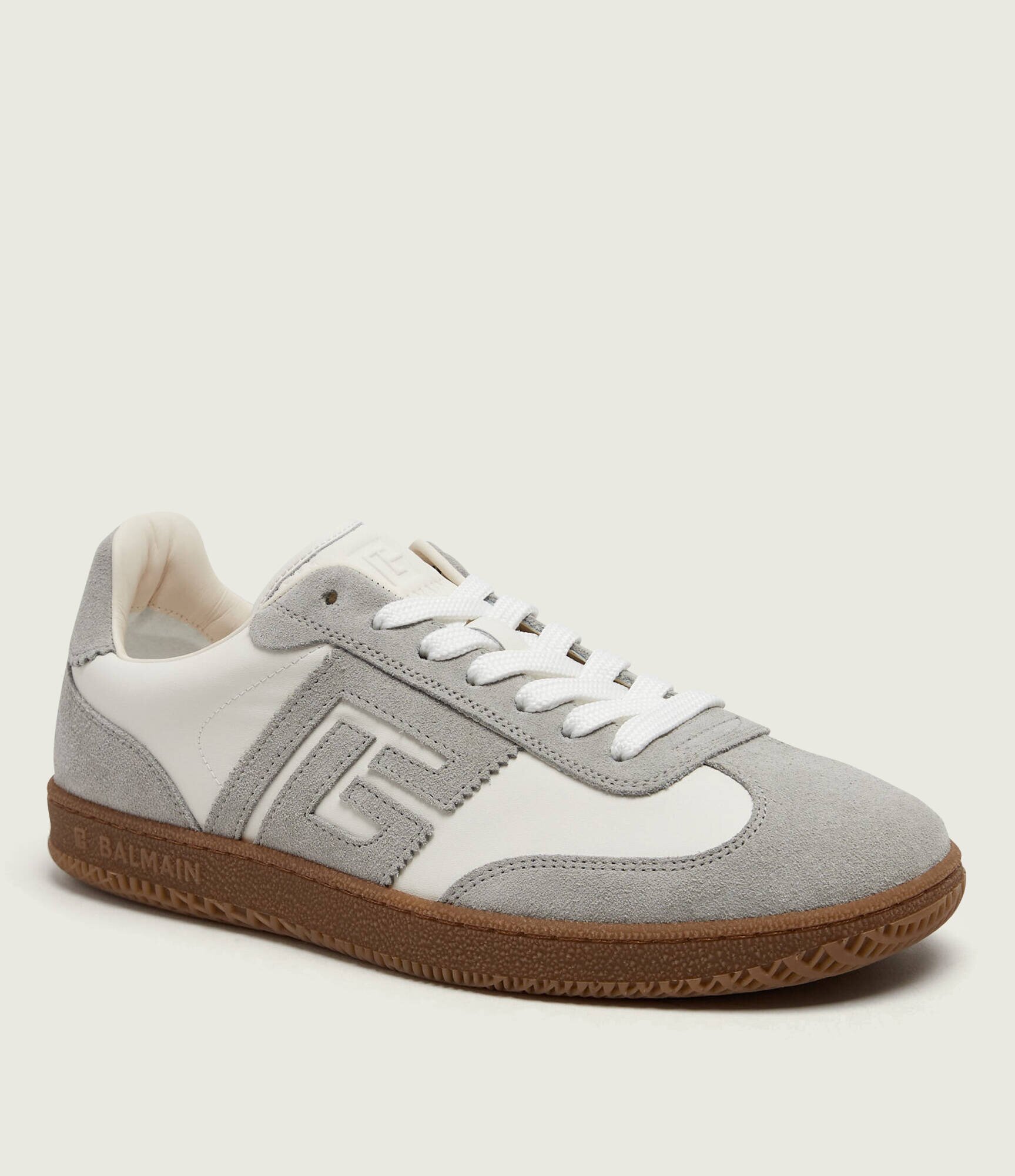 Balmain Sneakers Swan | piele întoarsă cu adaos de piele