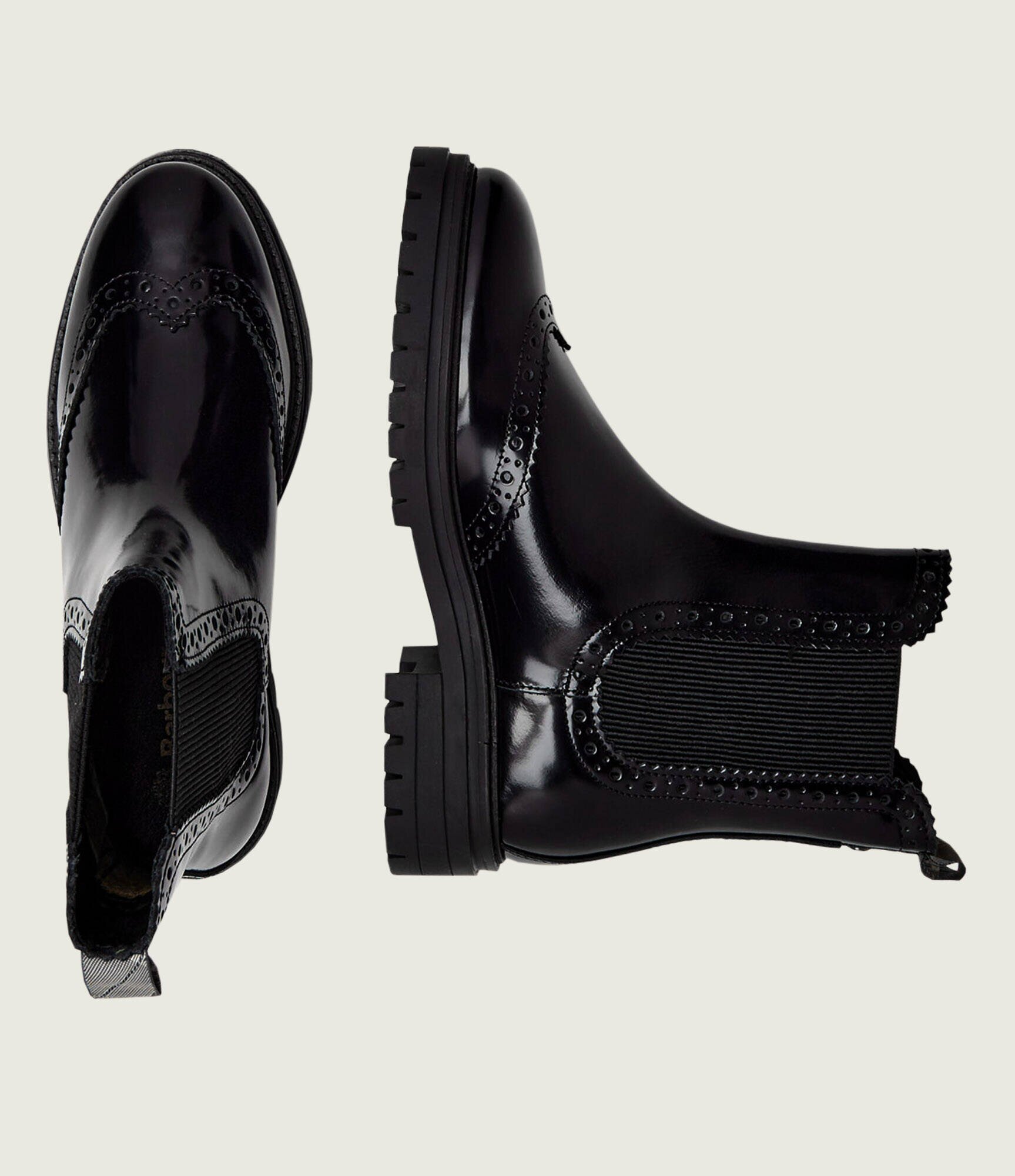 Barbour De piele ghete chelsea Fawne