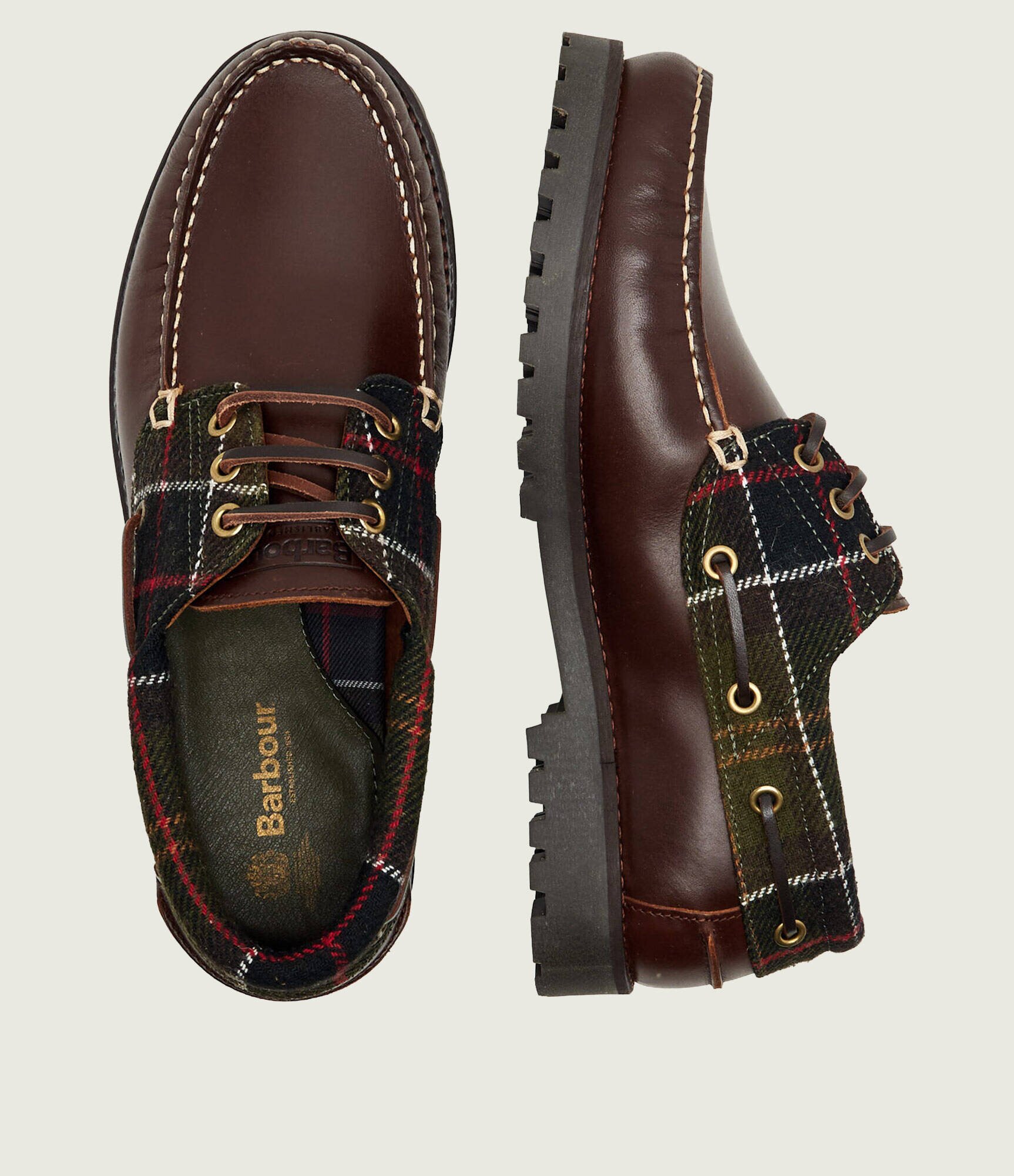 Barbour De piele pantofi loafer Deck