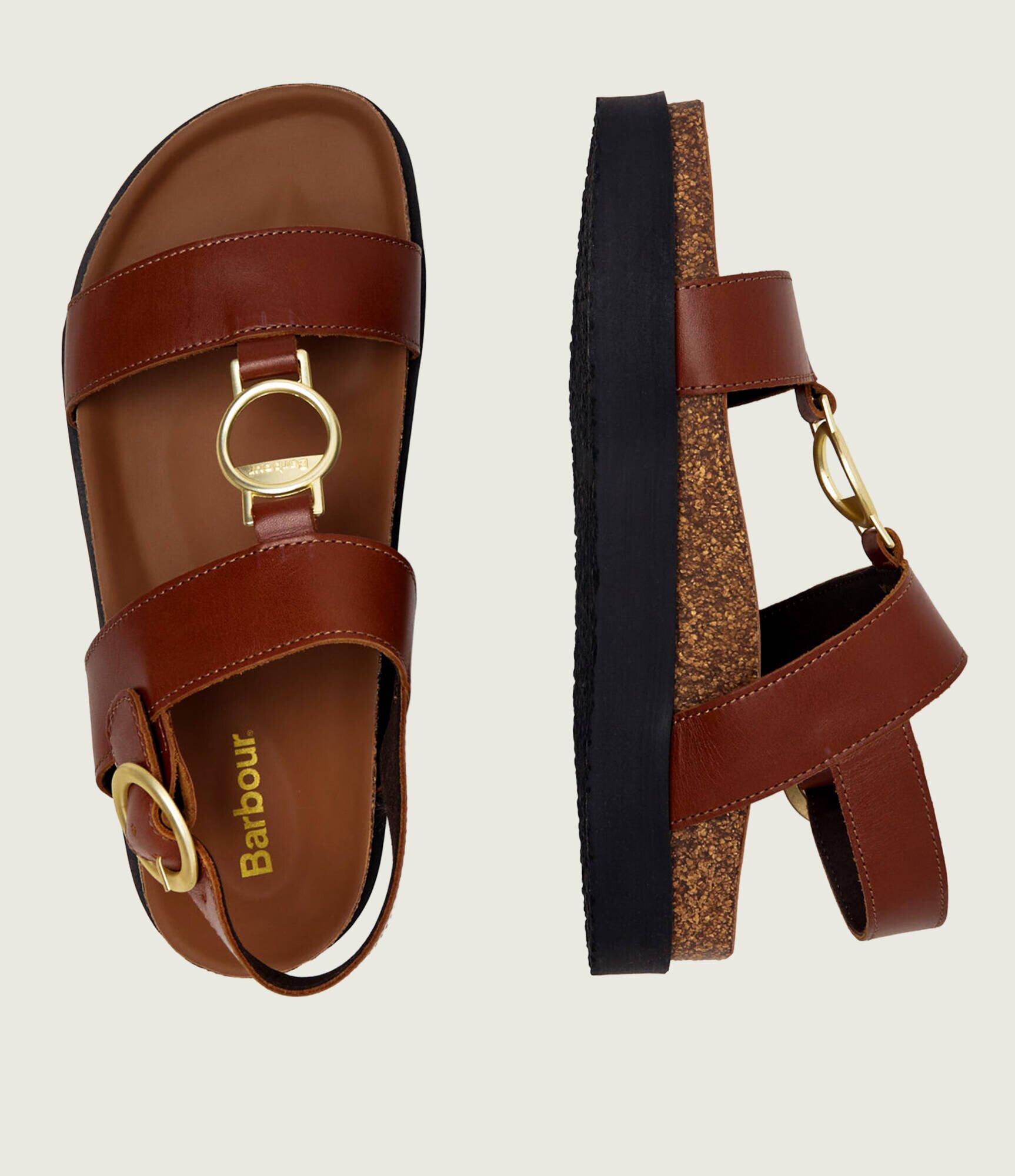 Barbour De piele sandale Gwen